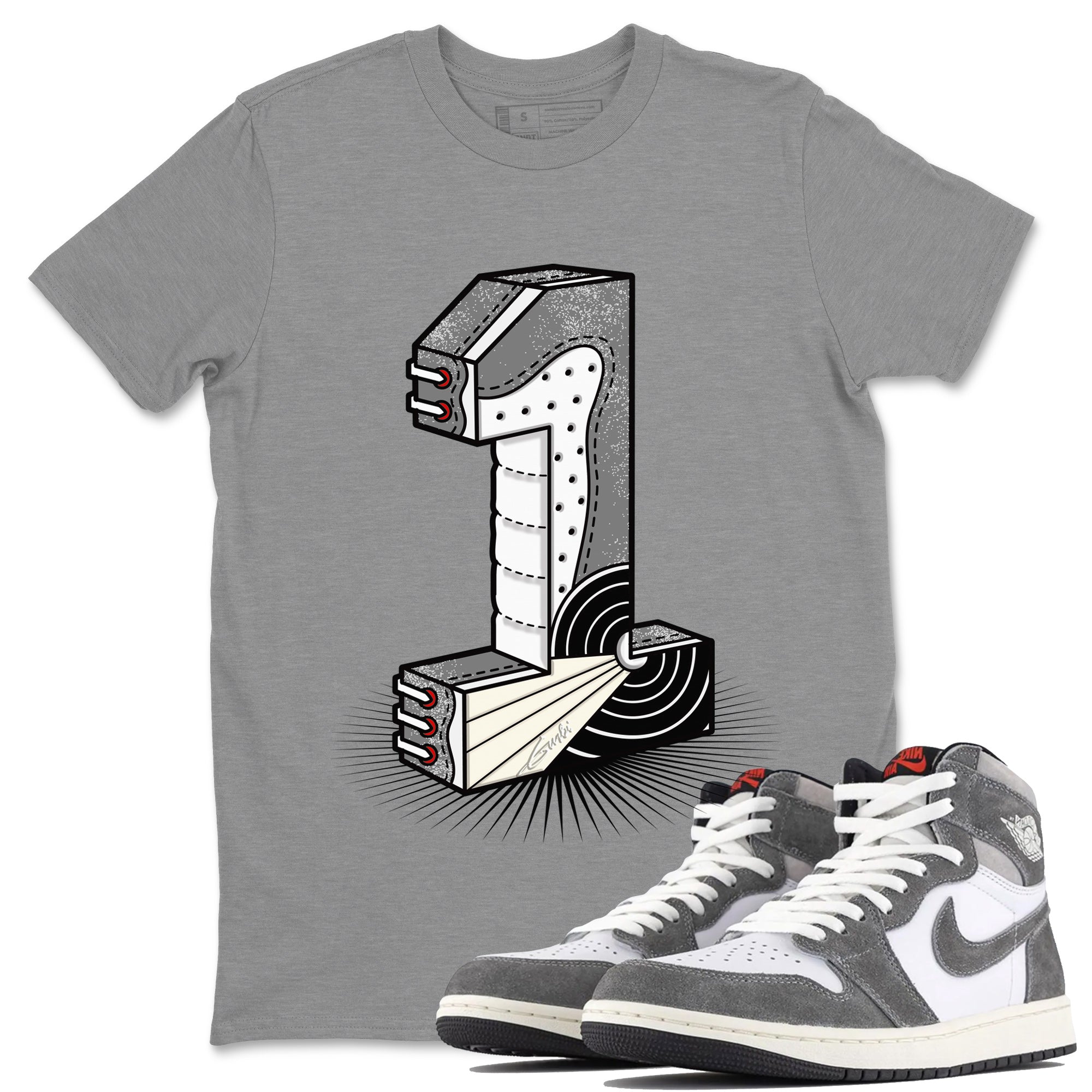 Number Statue Unisex Tops - Air Jordan 1 Washed Heritage