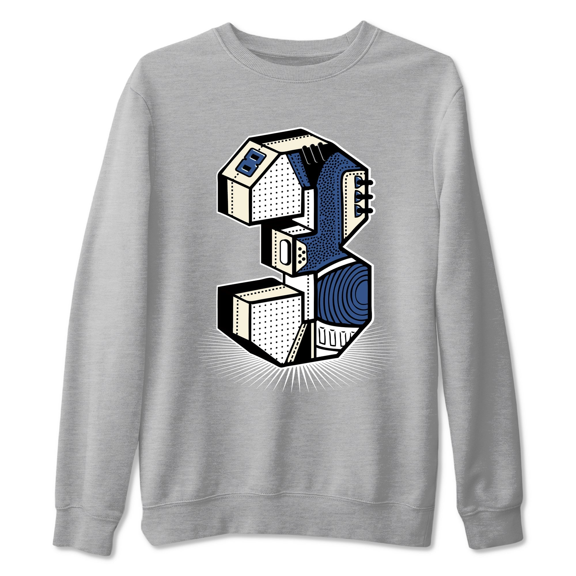 Number Statue snkmatch Tees - Air Jordan 3 A Ma Maniere x Diffused Blue