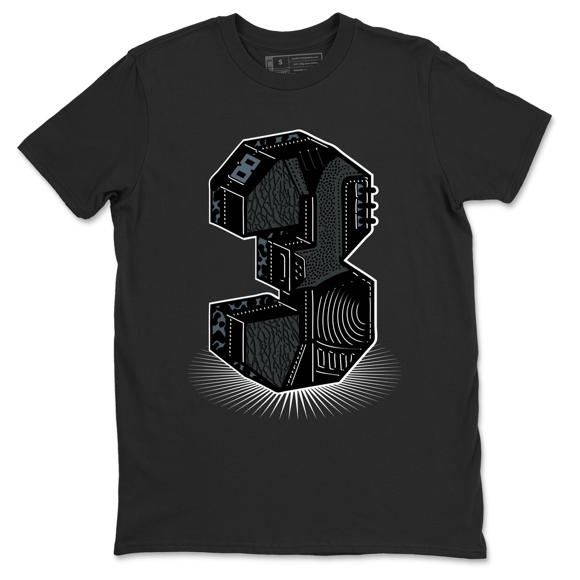 Number Statue snkmatch Tees - Air Jordan 3 Black Cat
