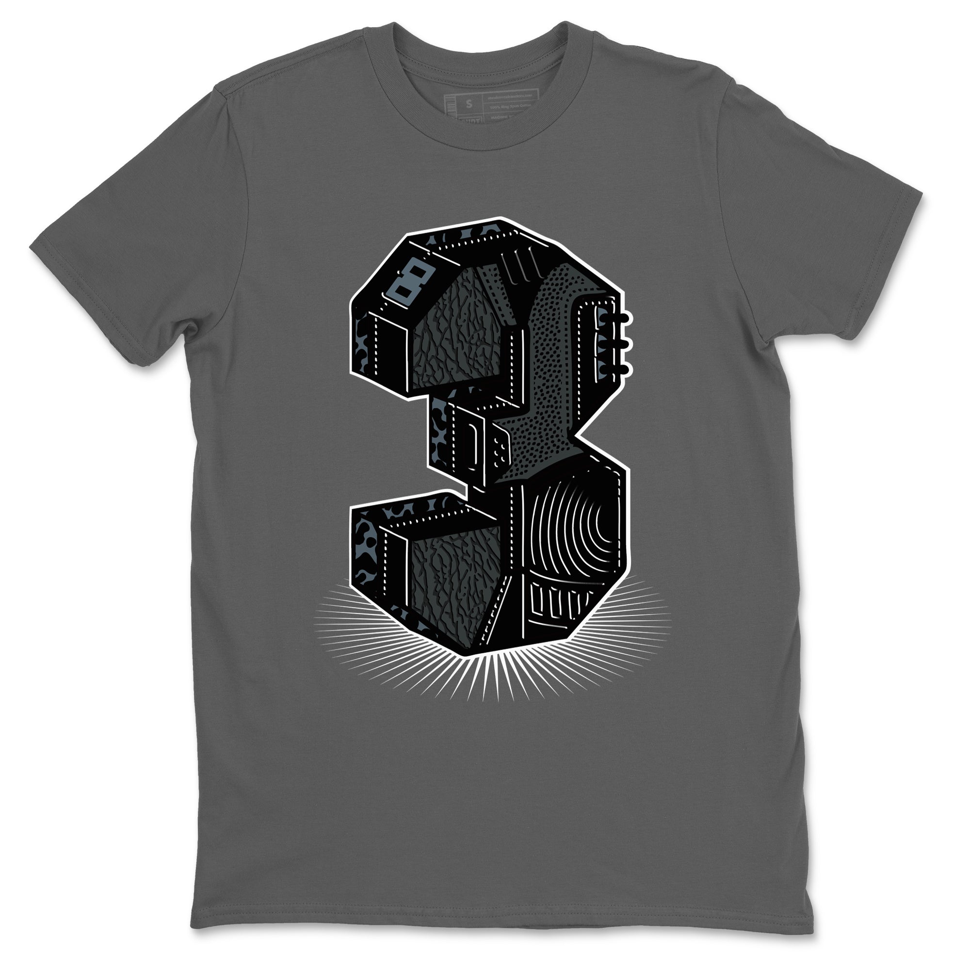Number Statue snkmatch Tees - Air Jordan 3 Black Cat