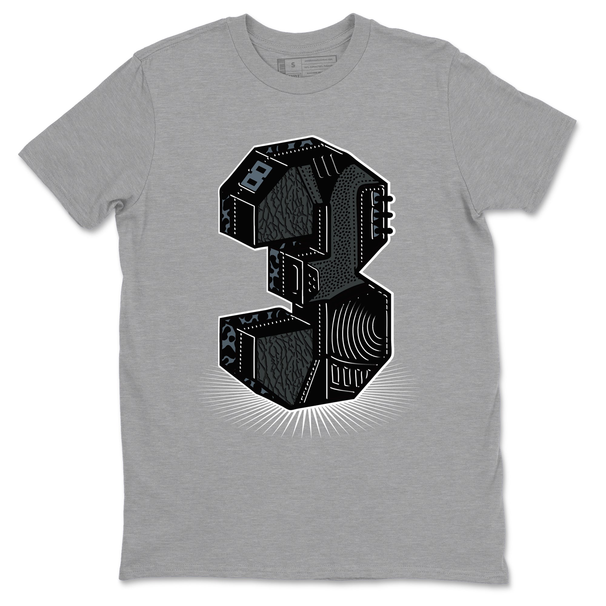 Number Statue snkmatch Tees - Air Jordan 3 Black Cat