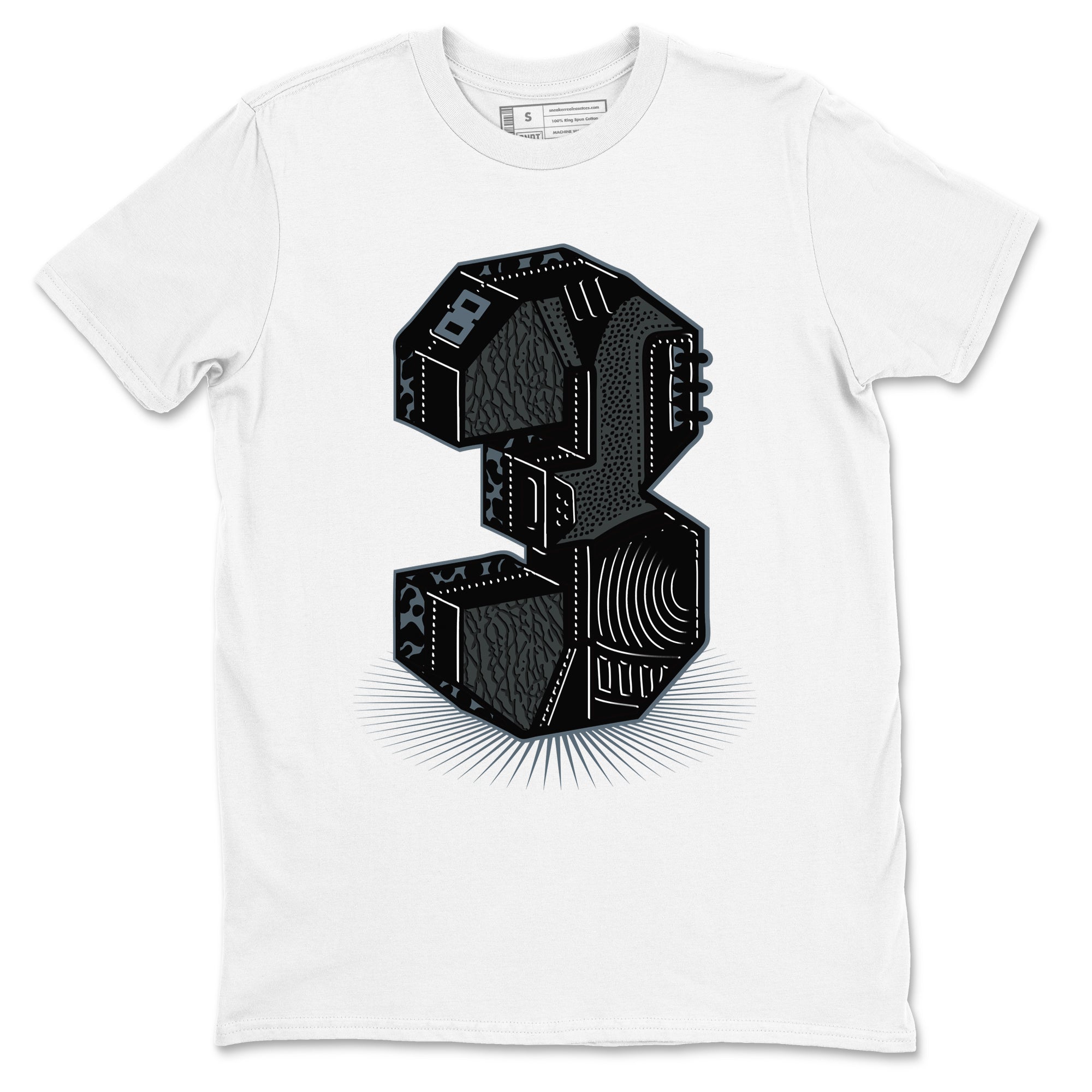 Number Statue snkmatch Tees - Air Jordan 3 Black Cat