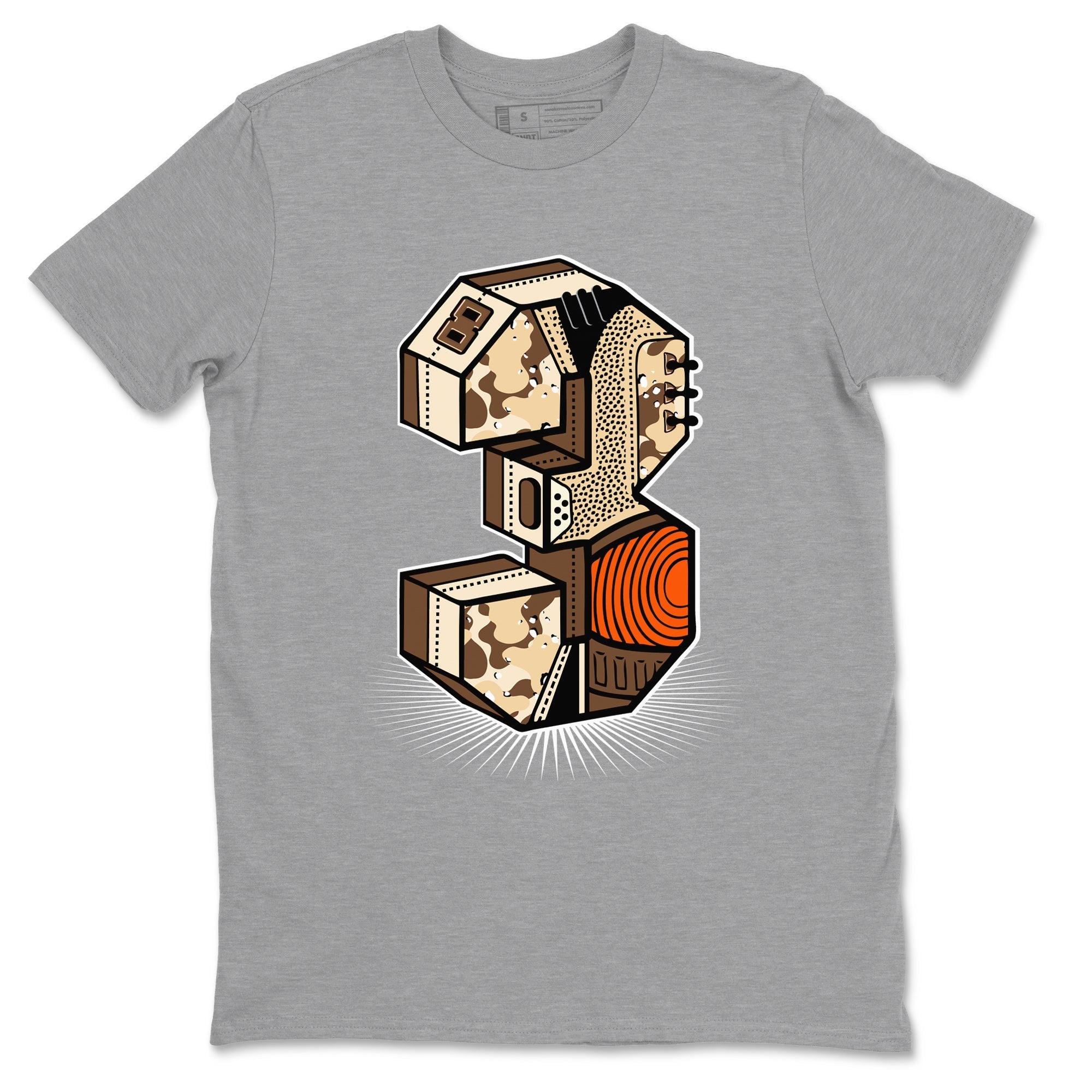 Number Statue snkmatch Tees - Air Jordan 3 Desert Camo