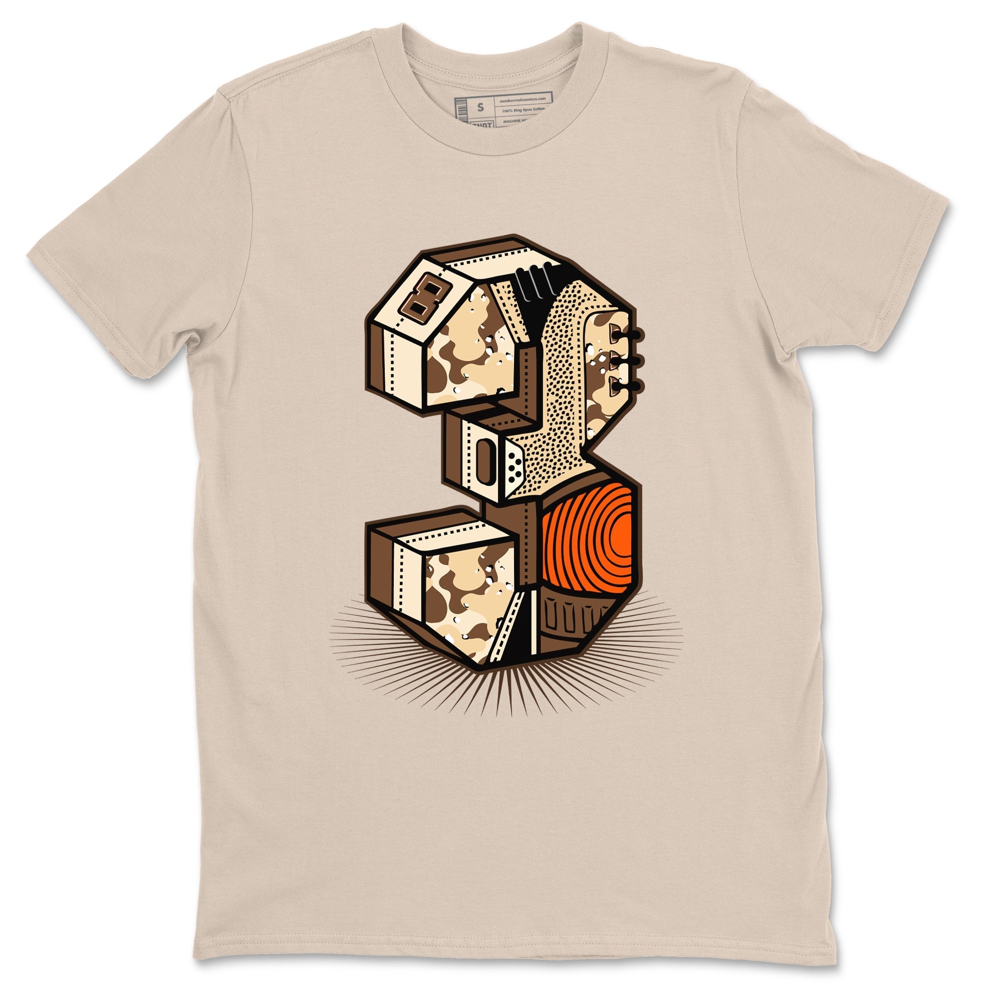 Number Statue snkmatch Tees - Air Jordan 3 Desert Camo