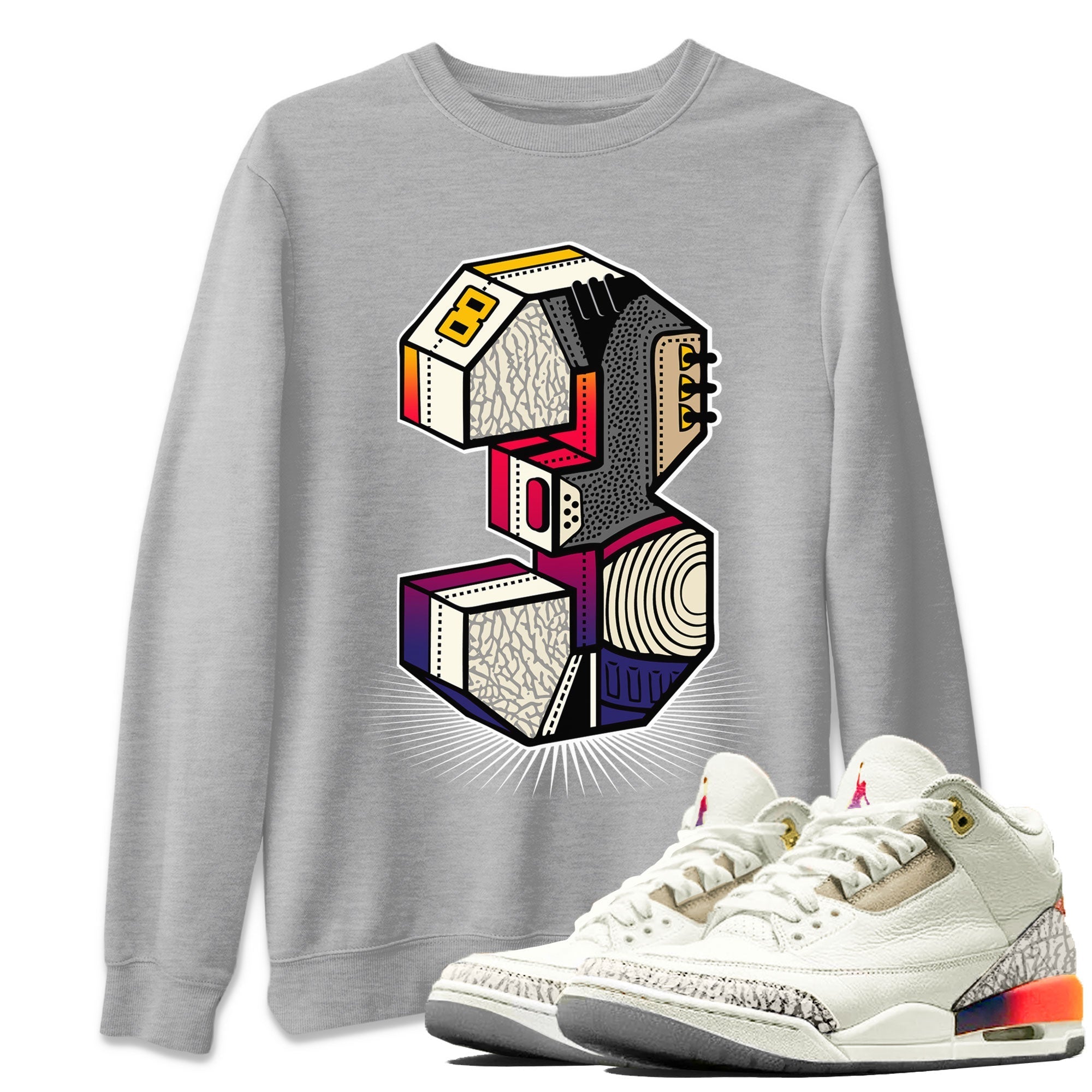 Number Statue snkmatch Tee - Air Jordan 3 J Balvin