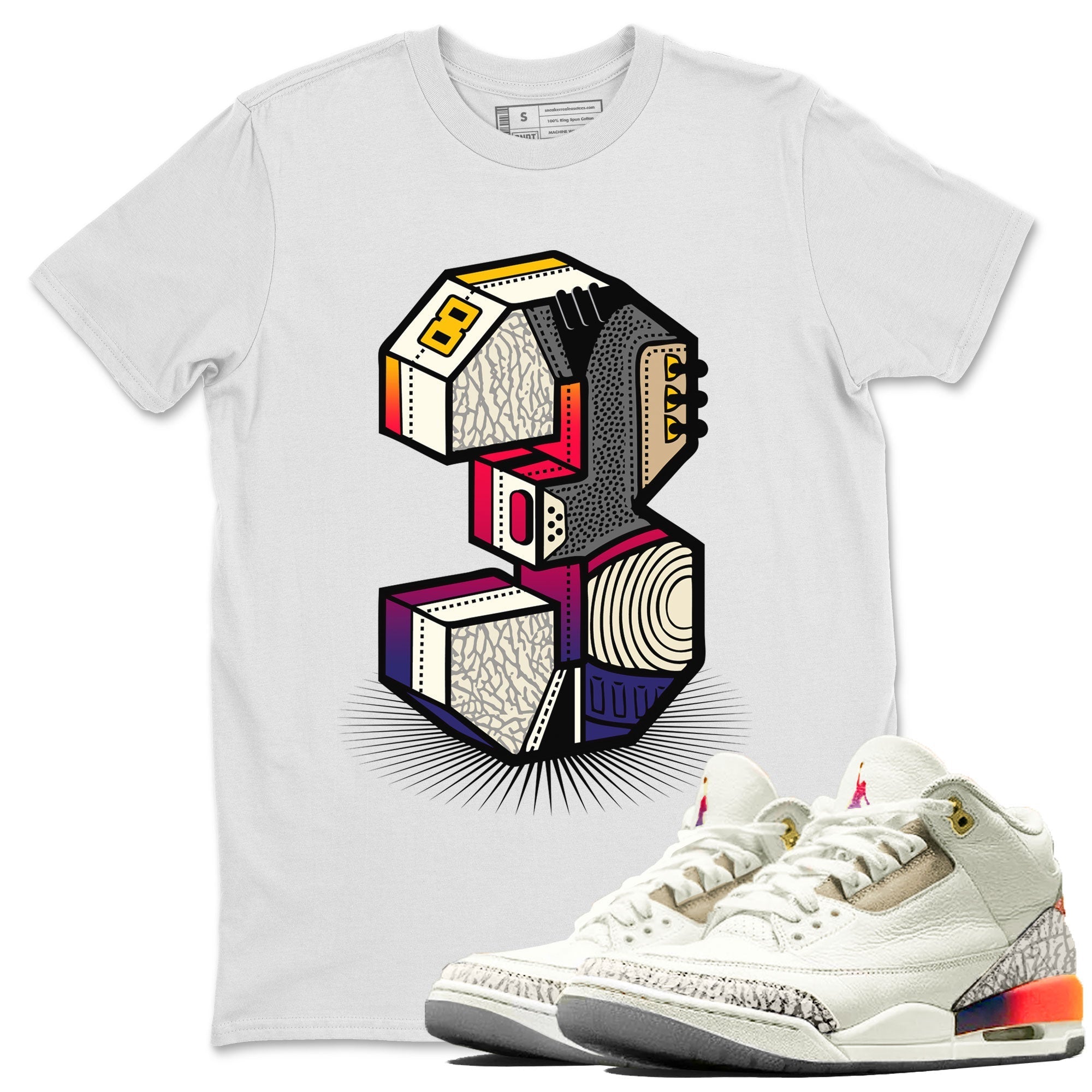 Number Statue snkmatch Tee - Air Jordan 3 J Balvin