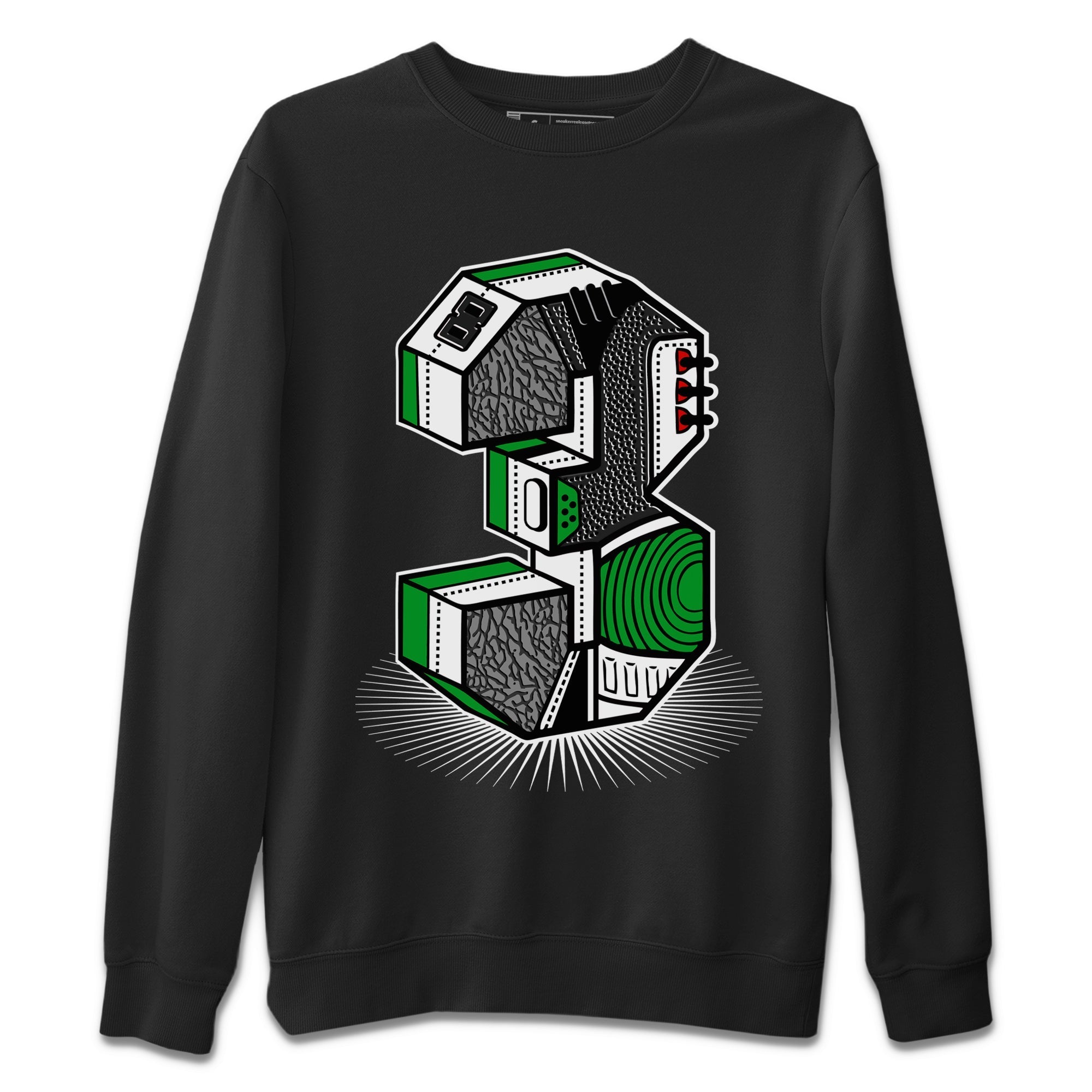 Number Statue Unisex Tops - Air Jordan 3 Lucky Green