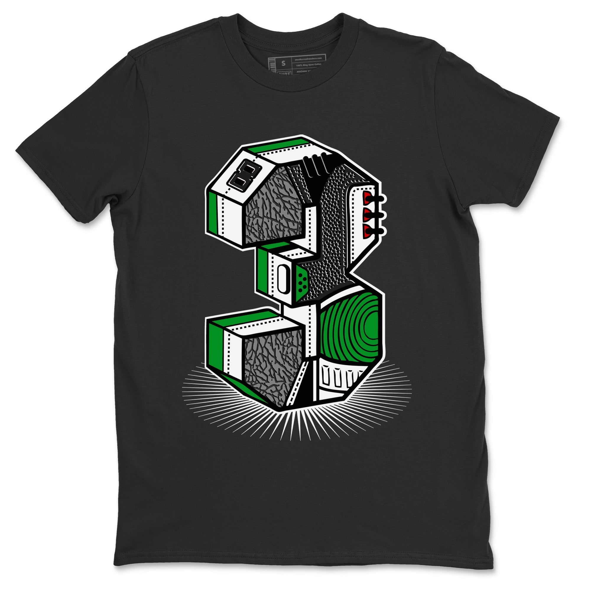 Number Statue Unisex Tops - Air Jordan 3 Lucky Green