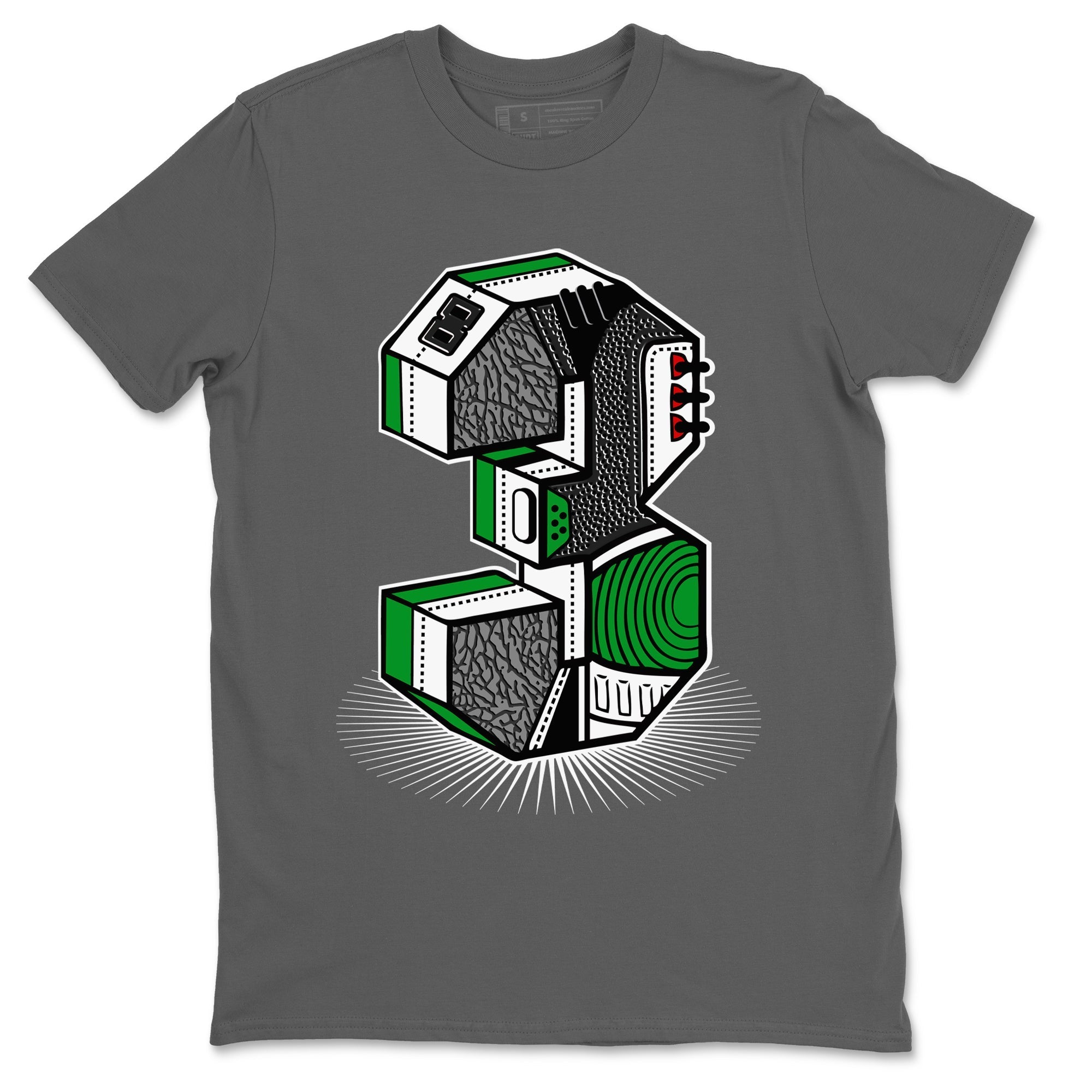 Number Statue Unisex Tops - Air Jordan 3 Lucky Green