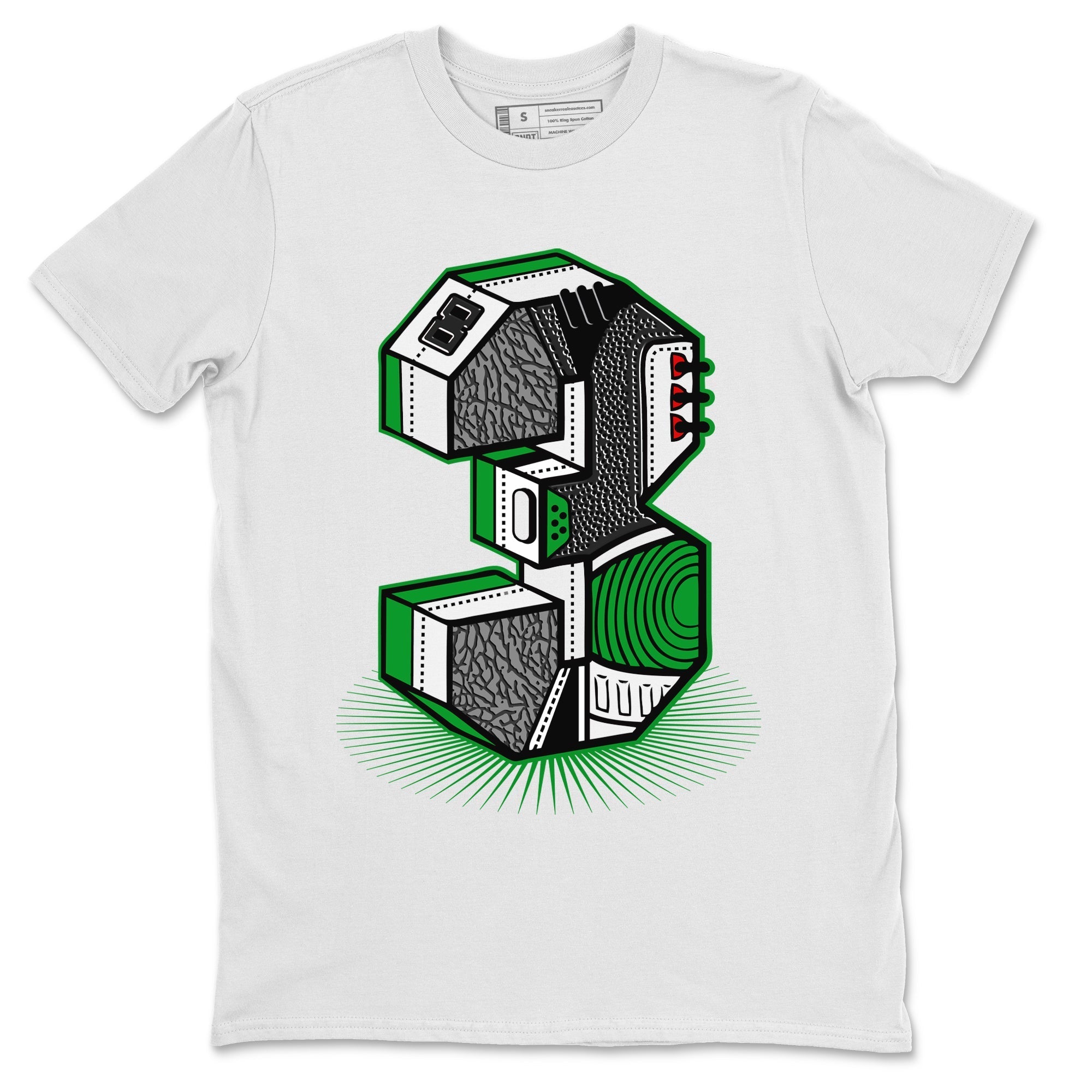 Number Statue Unisex Tops - Air Jordan 3 Lucky Green