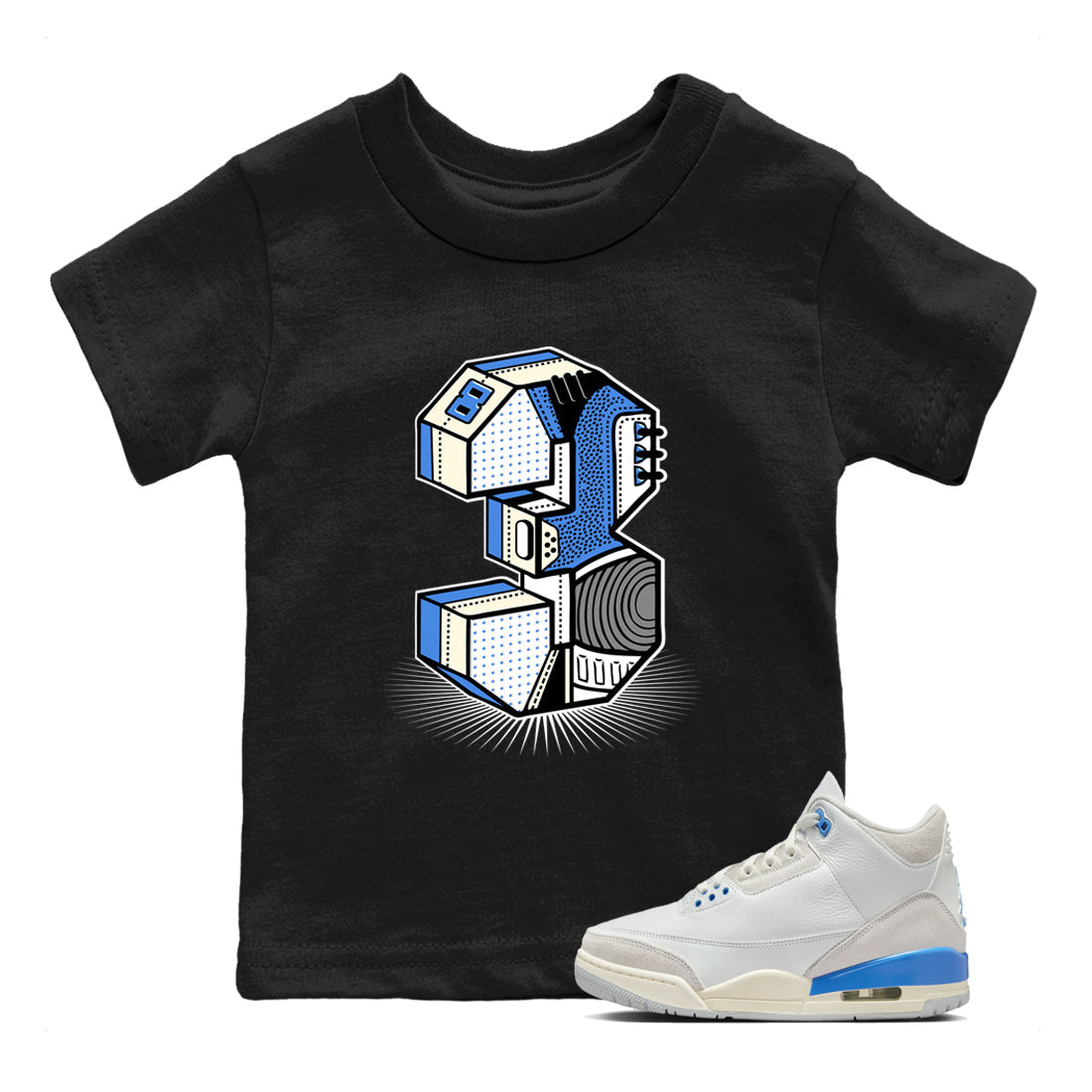 Number Statue snkmatch Tees Kids - Air Jordan 3 Lucky Shorts
