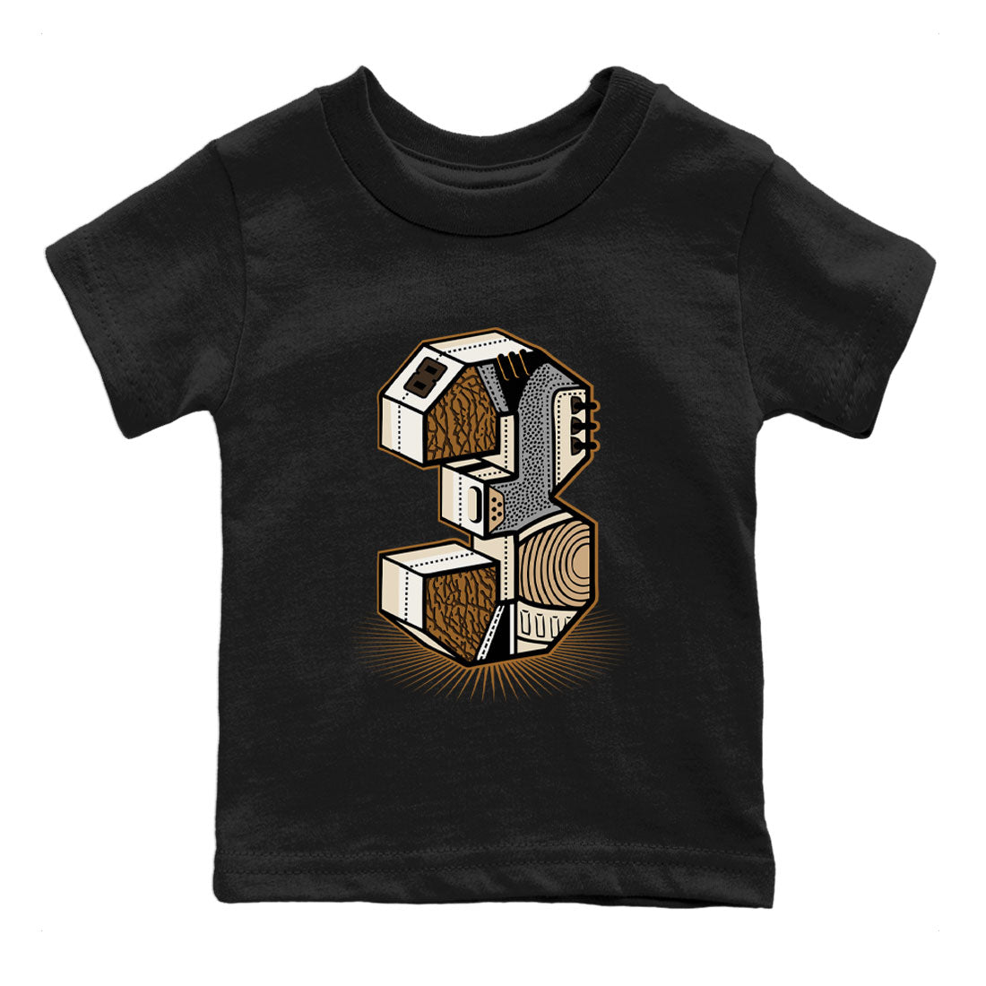 Number Statue snkmatch Tee Kids - Air Jordan 3 Palomino