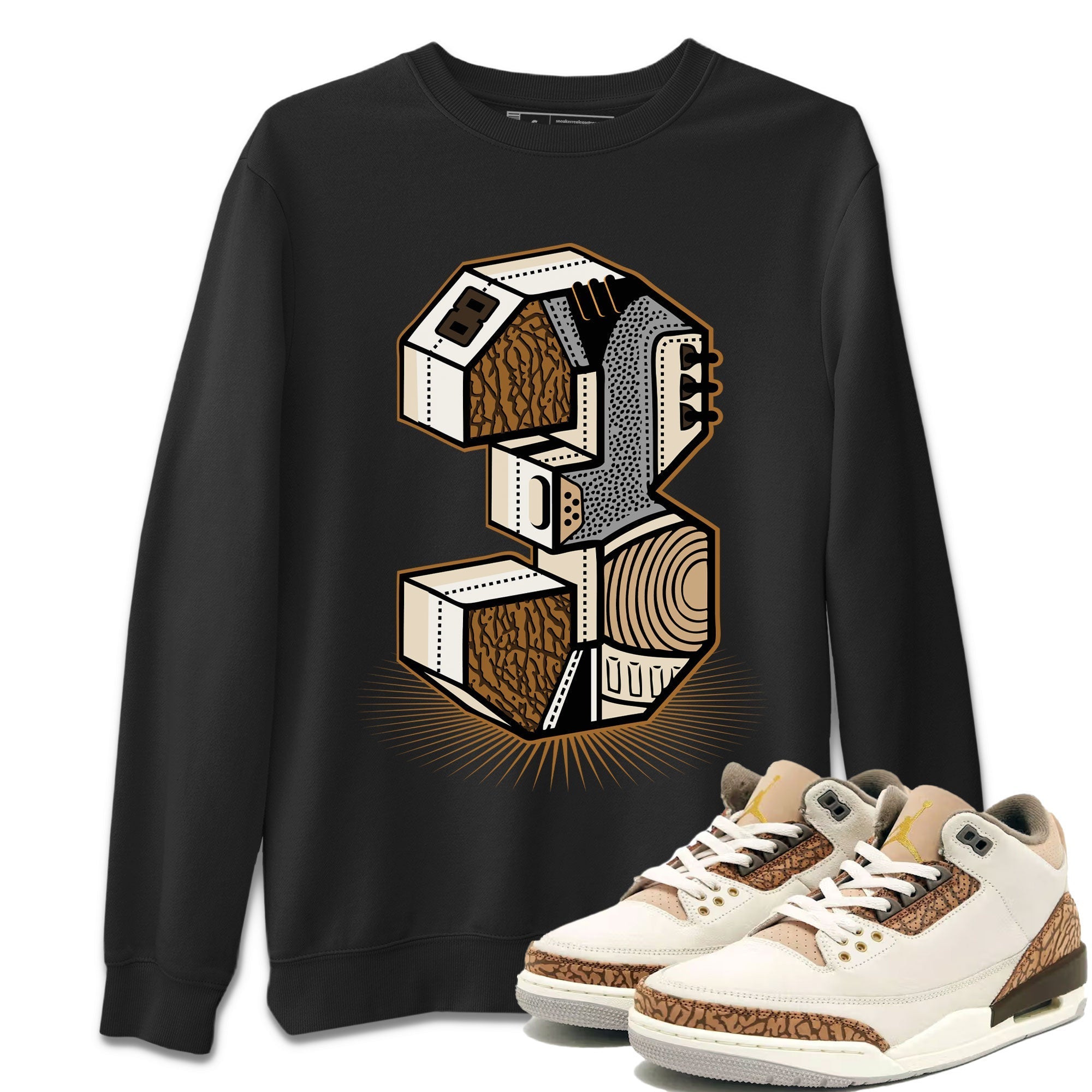 Number Statue snkmatch Tee - Air Jordan 3 Palomino