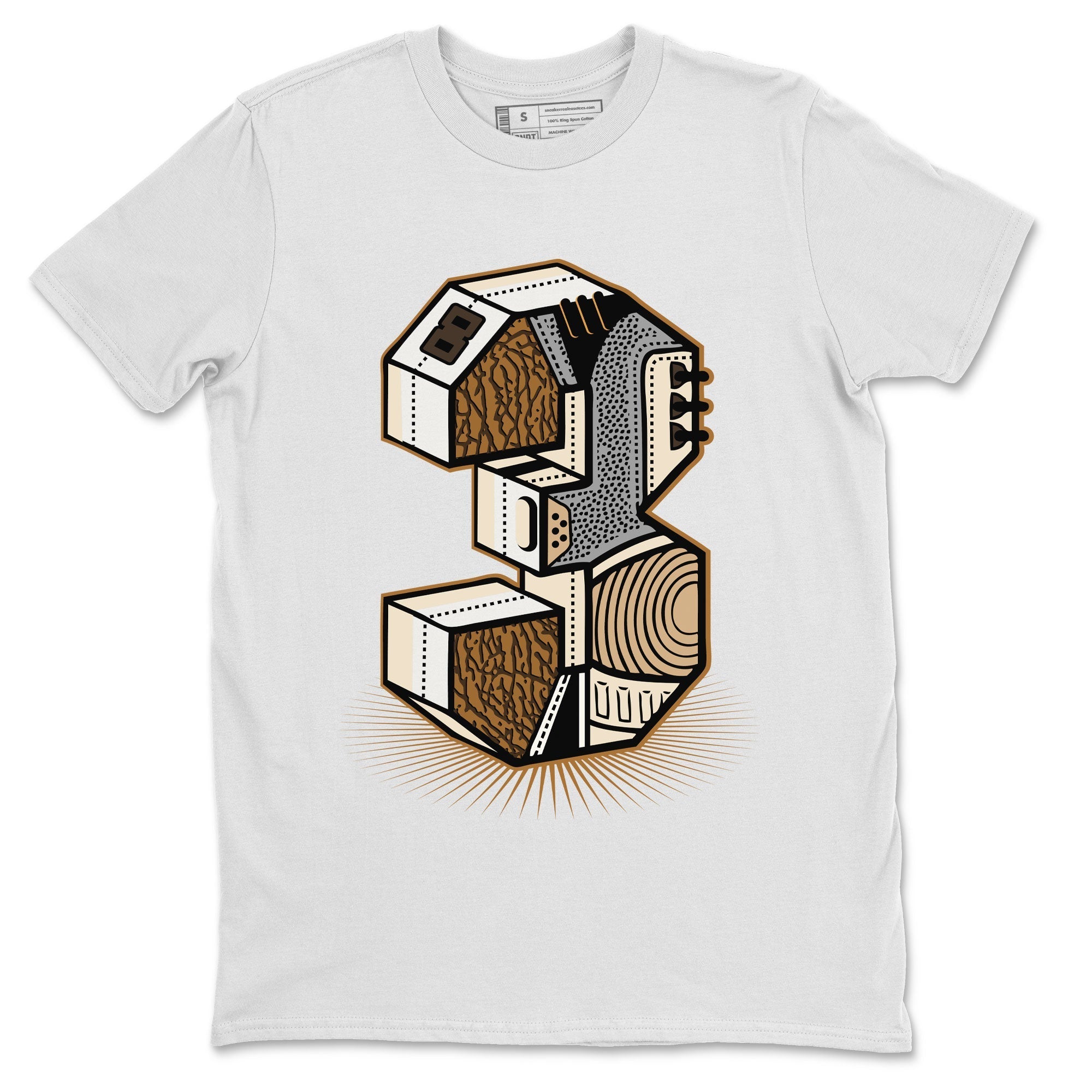 Number Statue snkmatch Tee - Air Jordan 3 Palomino