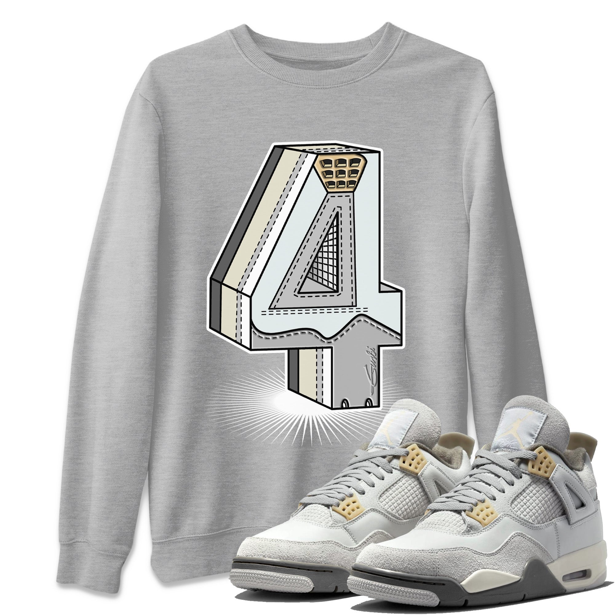 Number Statue Unisex Tops - Air Jordan 4 Craft