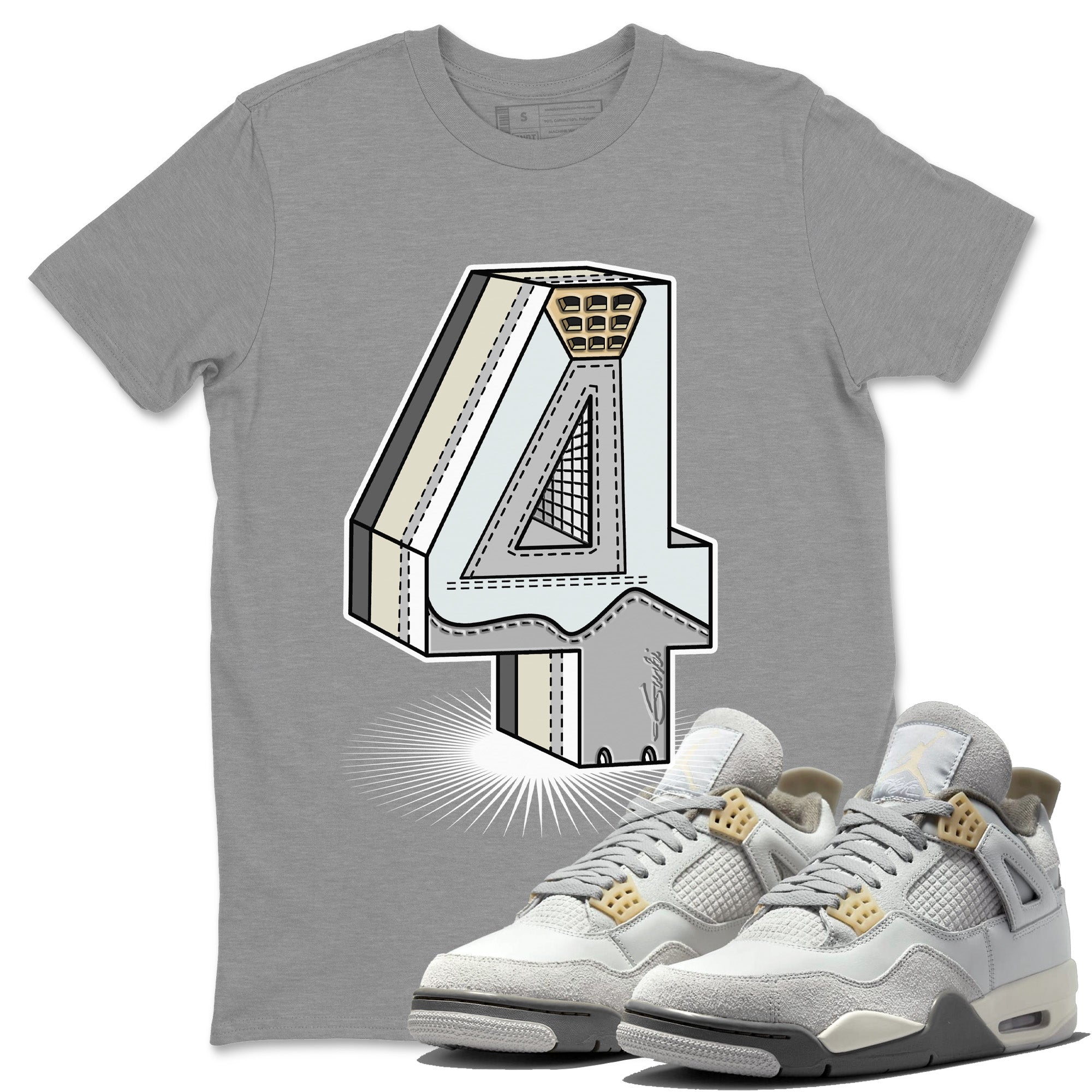 Number Statue Unisex Tops - Air Jordan 4 Craft