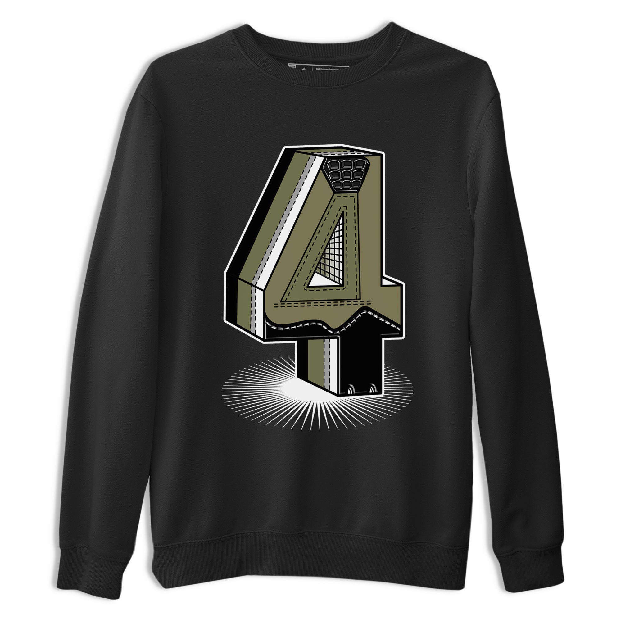 Number Statue snkmatch Tee - Air Jordan 4 Medium Olive