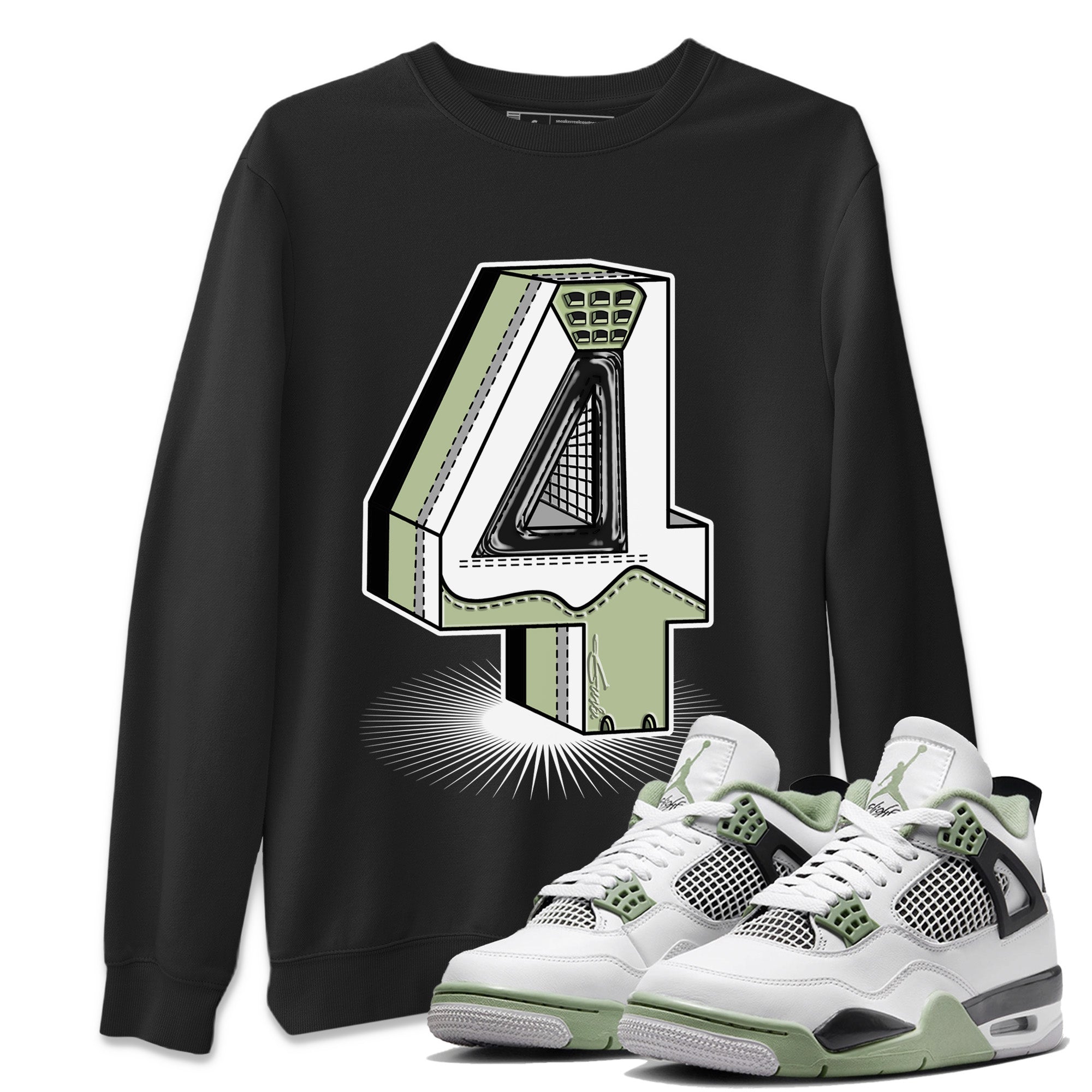 Number Statue Unisex Tops - Air Jordan 4 Seafoam