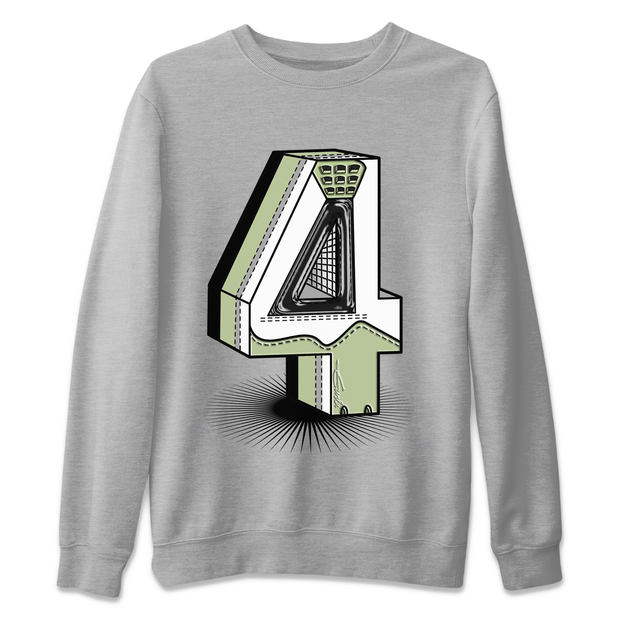Number Statue Unisex Tops - Air Jordan 4 Seafoam