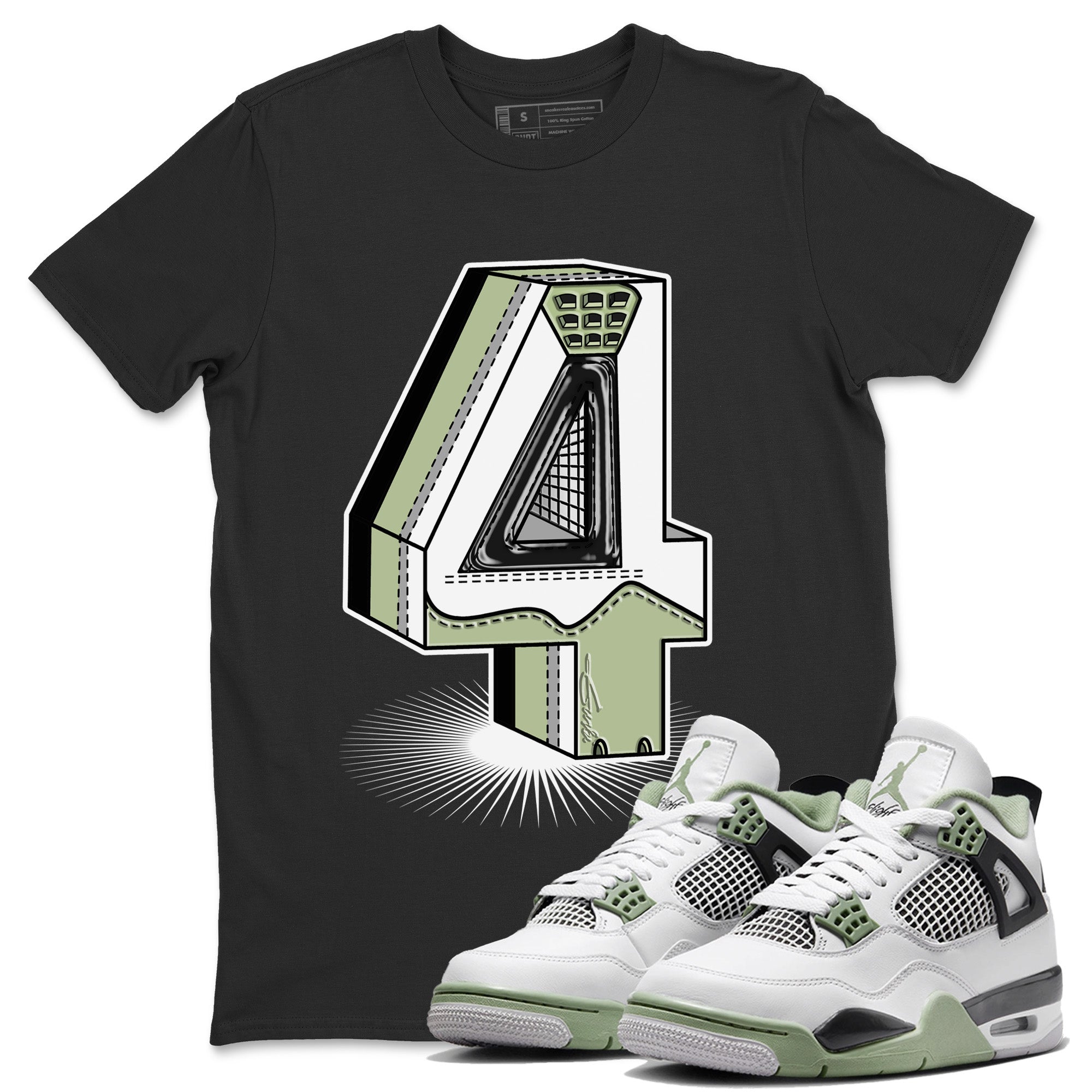 Number Statue Unisex Tops - Air Jordan 4 Seafoam