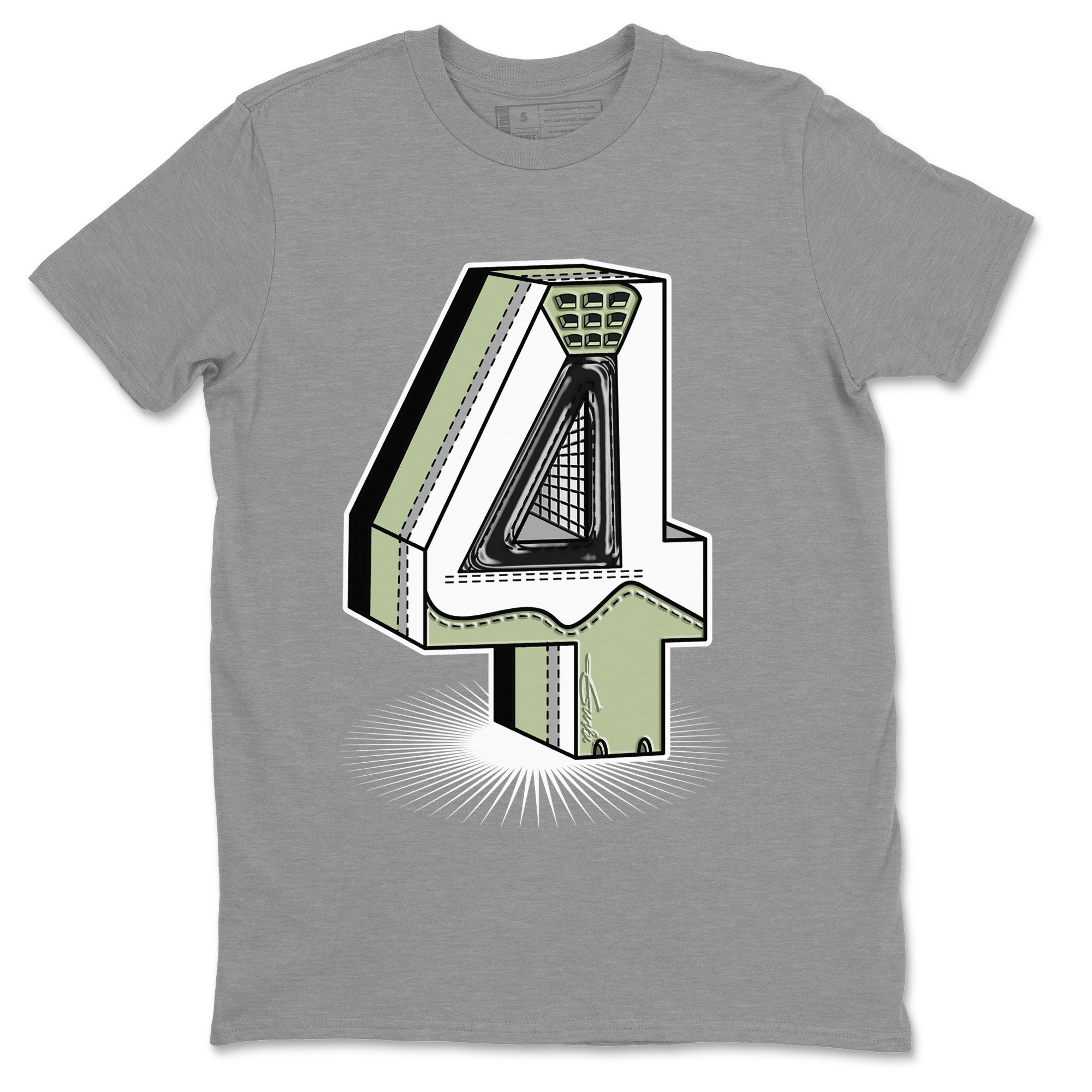 Number Statue Unisex Tops - Air Jordan 4 Seafoam