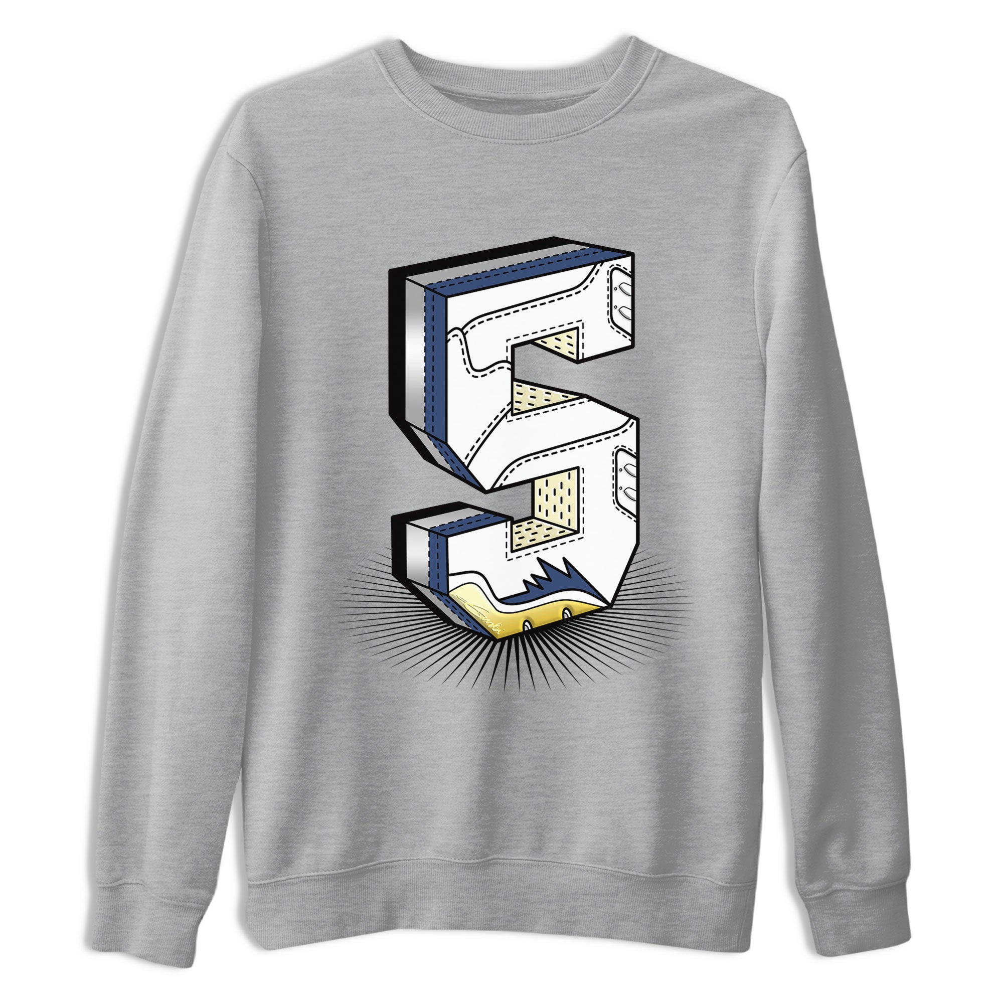Number Statue snkmatch Tee - Air Jordan 5 A Ma Maniere x Photon Dust
