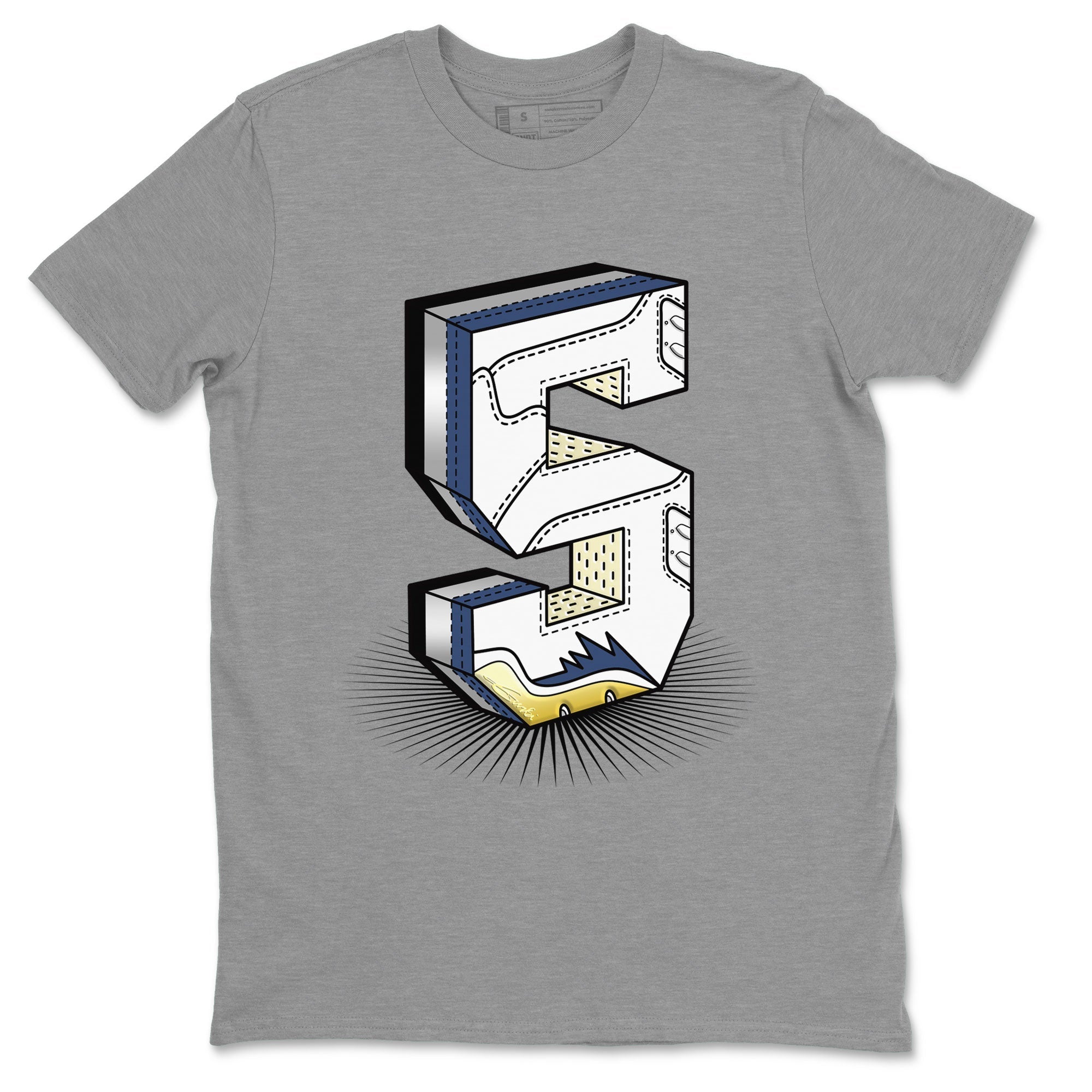 Number Statue snkmatch Tee - Air Jordan 5 A Ma Maniere x Photon Dust