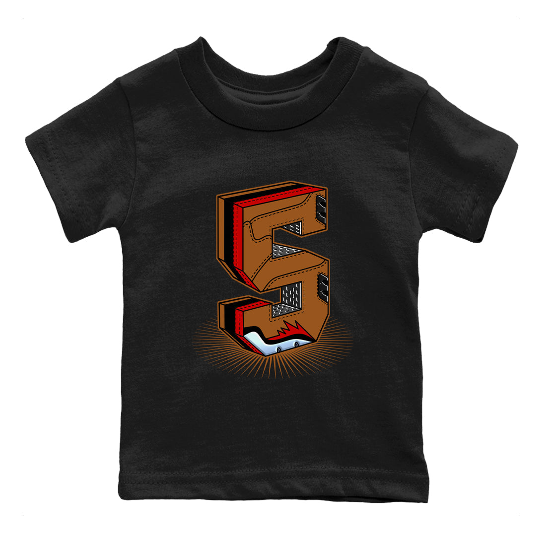 Number Statue snkmatch Tees Kids - Air Jordan 5 Archaeo Brown