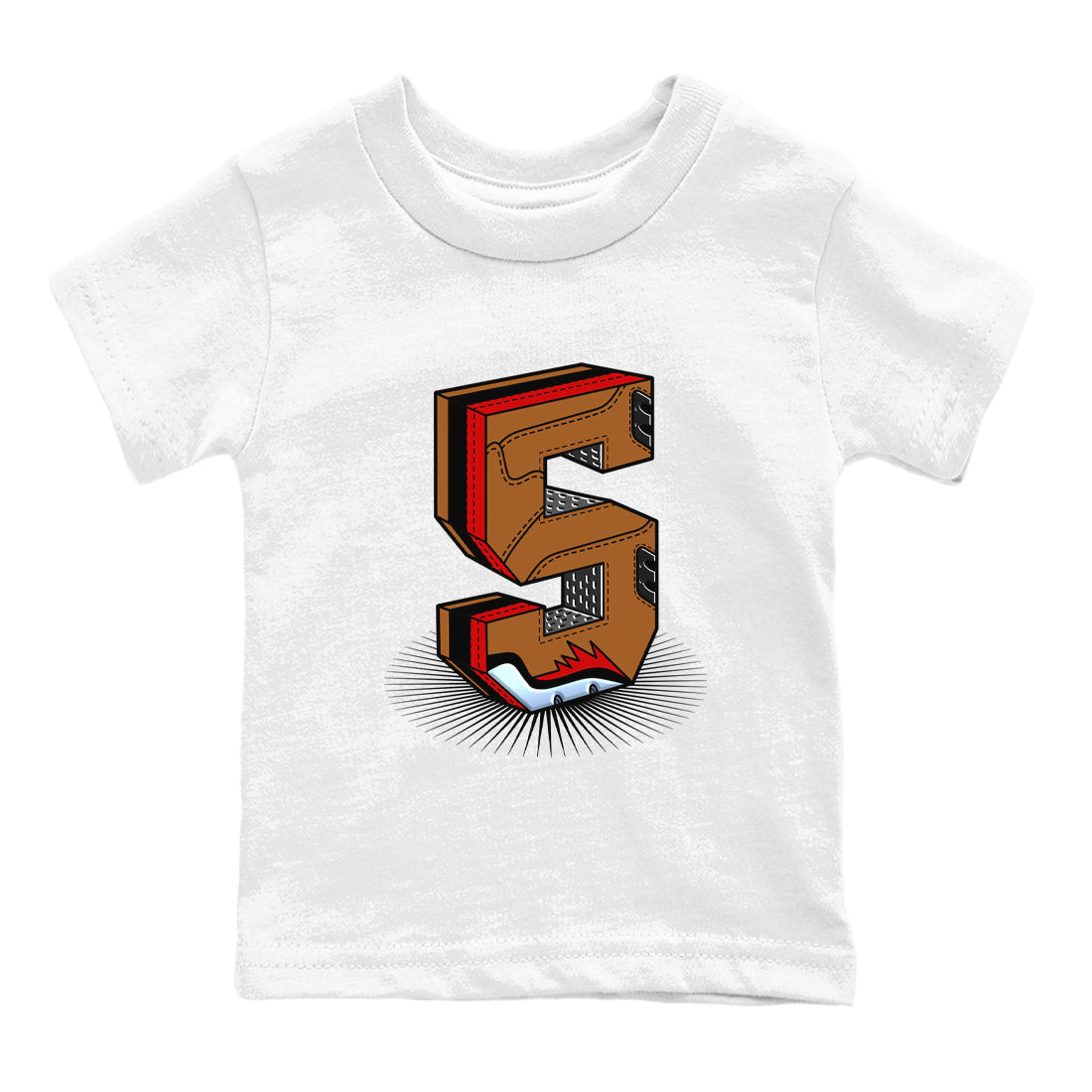 Number Statue snkmatch Tees Kids - Air Jordan 5 Archaeo Brown