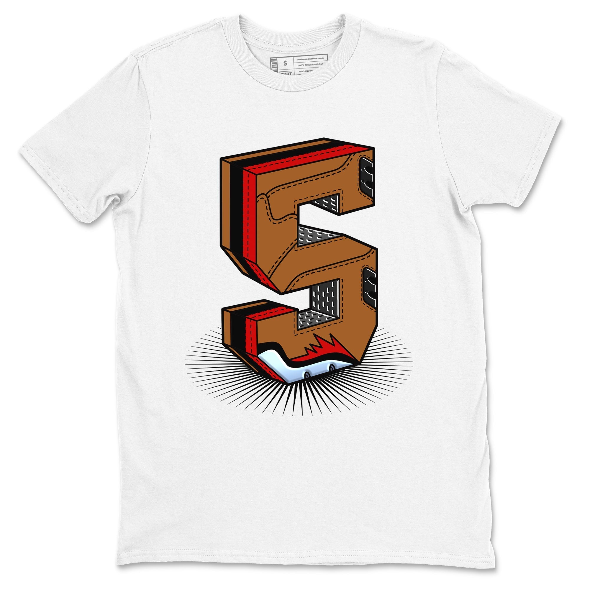 Number Statue snkmatch Tees - Air Jordan 5 Archaeo Brown