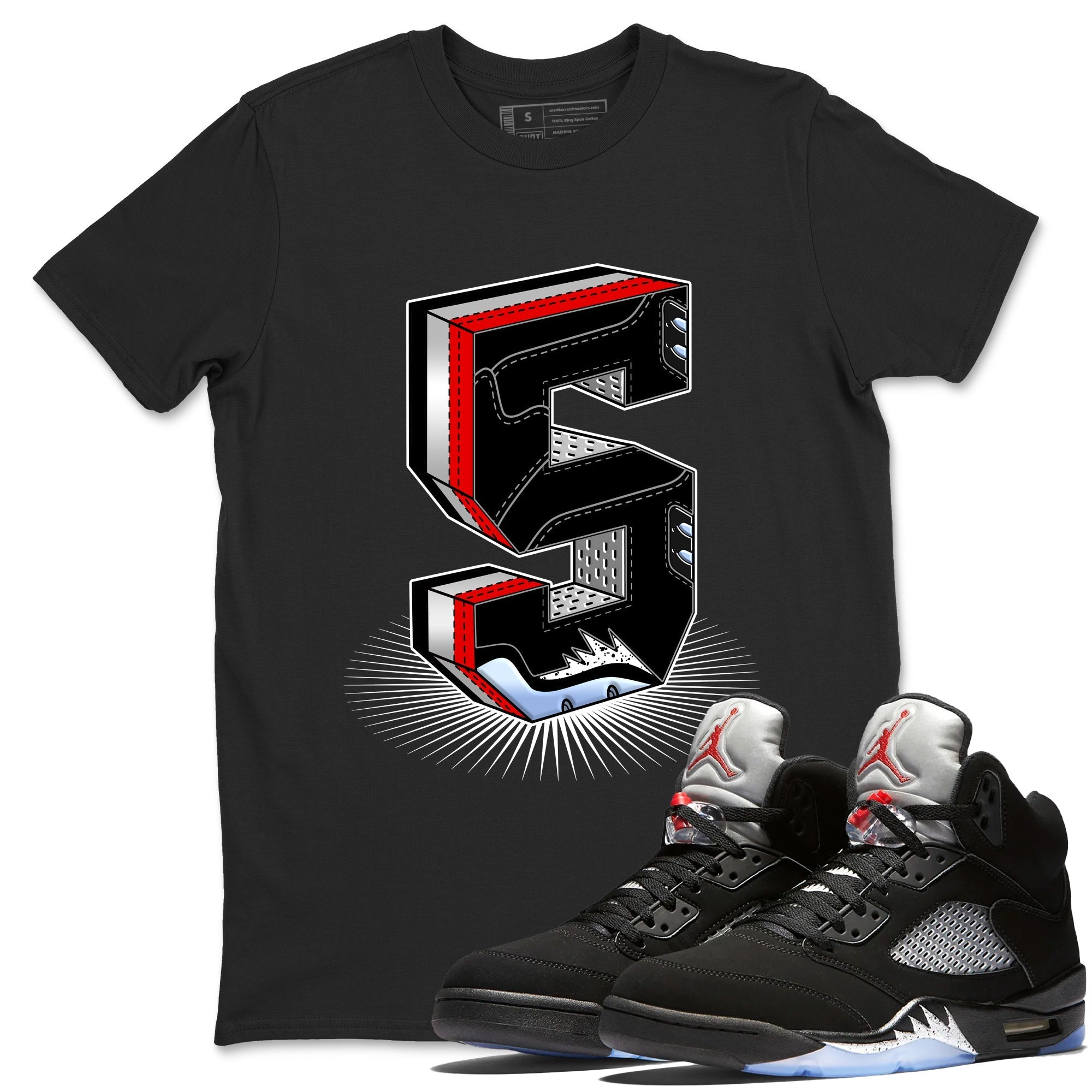 Number Statue snkmatch Tees - Air Jordan 5 Reimagined