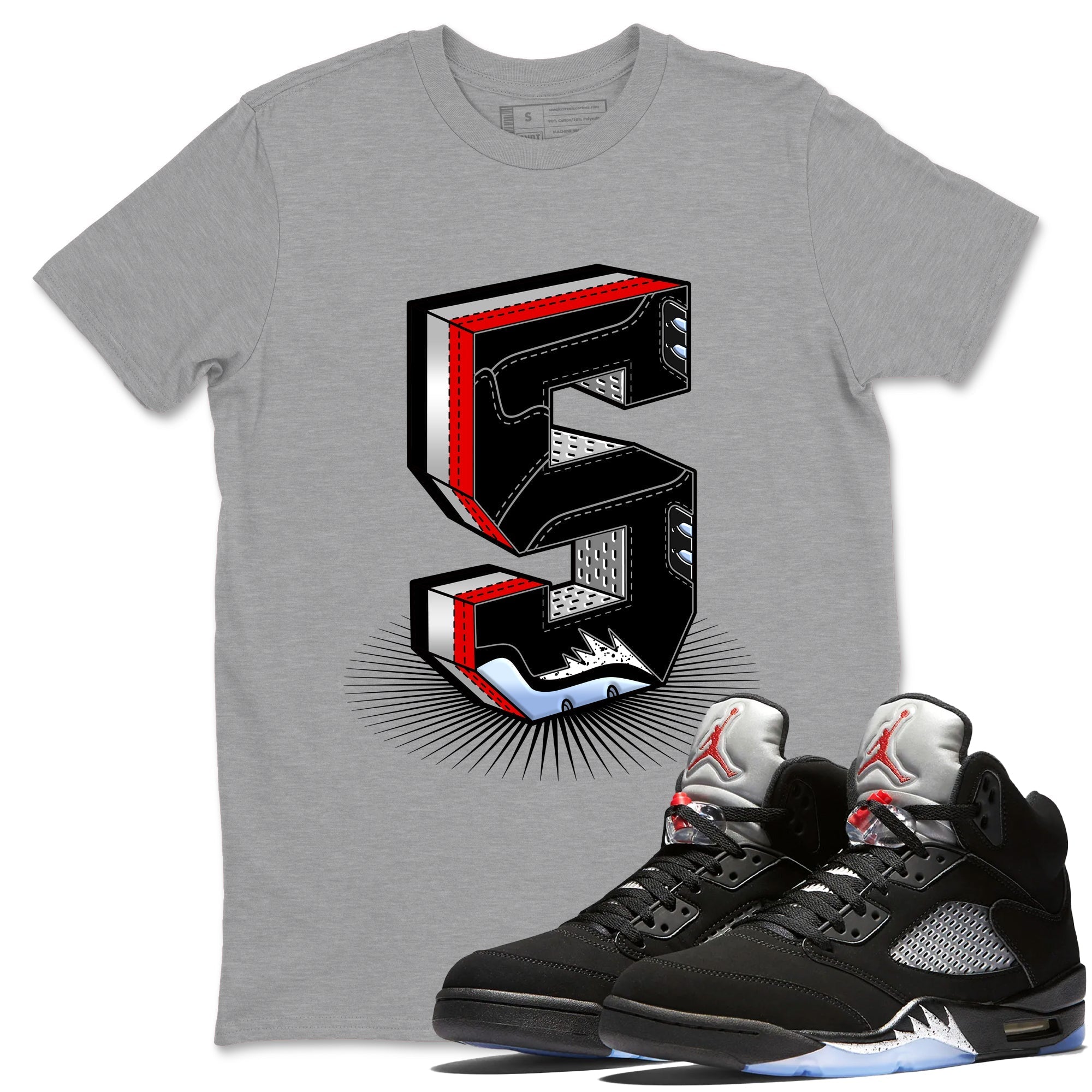 Number Statue snkmatch Tees - Air Jordan 5 Reimagined