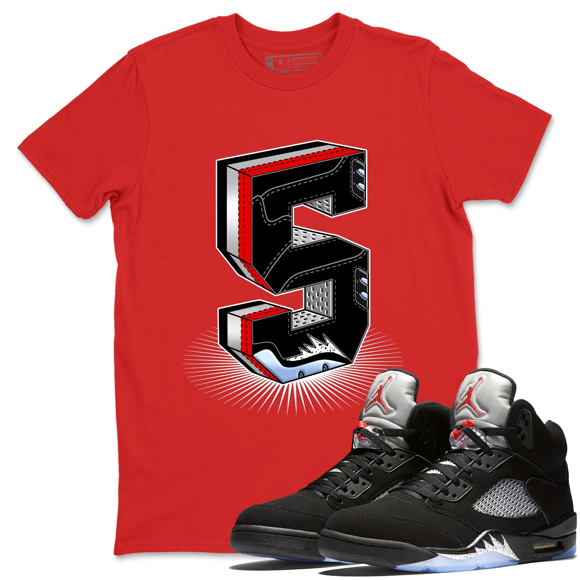 Number Statue snkmatch Tees - Air Jordan 5 Reimagined