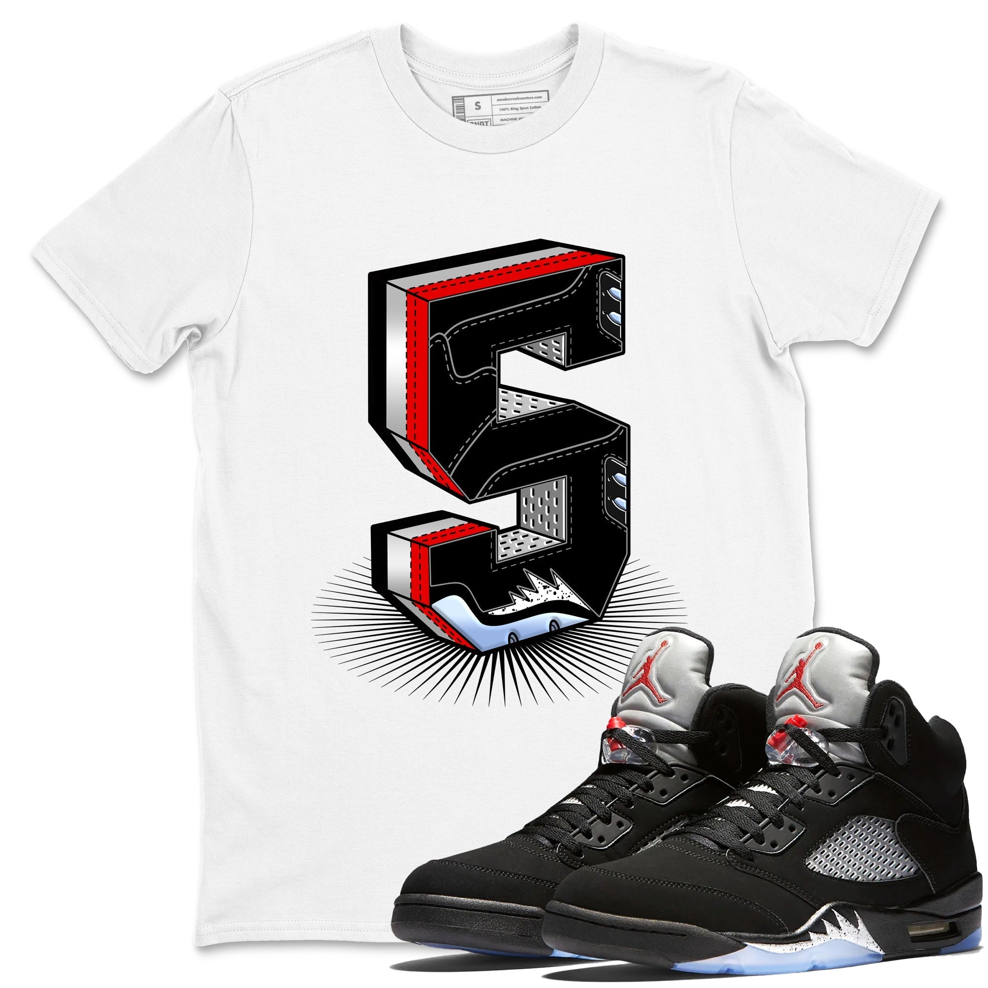 Number Statue snkmatch Tees - Air Jordan 5 Reimagined