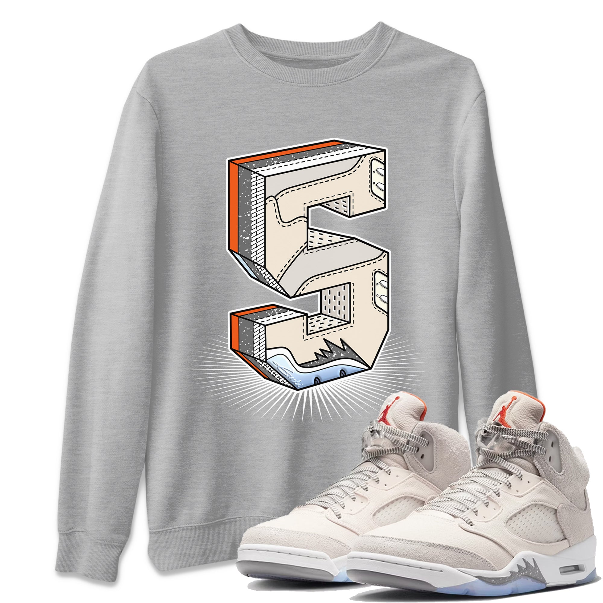 Number Statue Unisex Tops - Air Jordan 5 Craft
