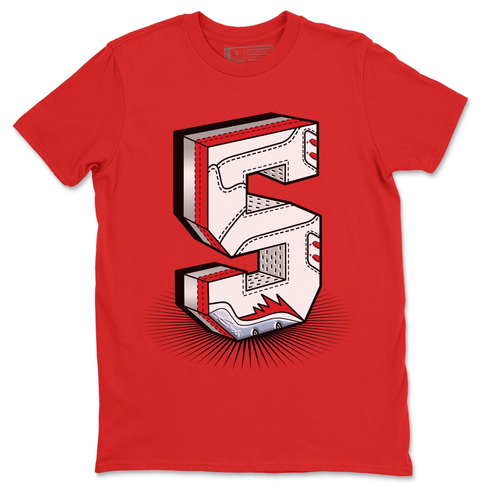 Number Statue Unisex Tops - Air Jordan 5 Fire Red