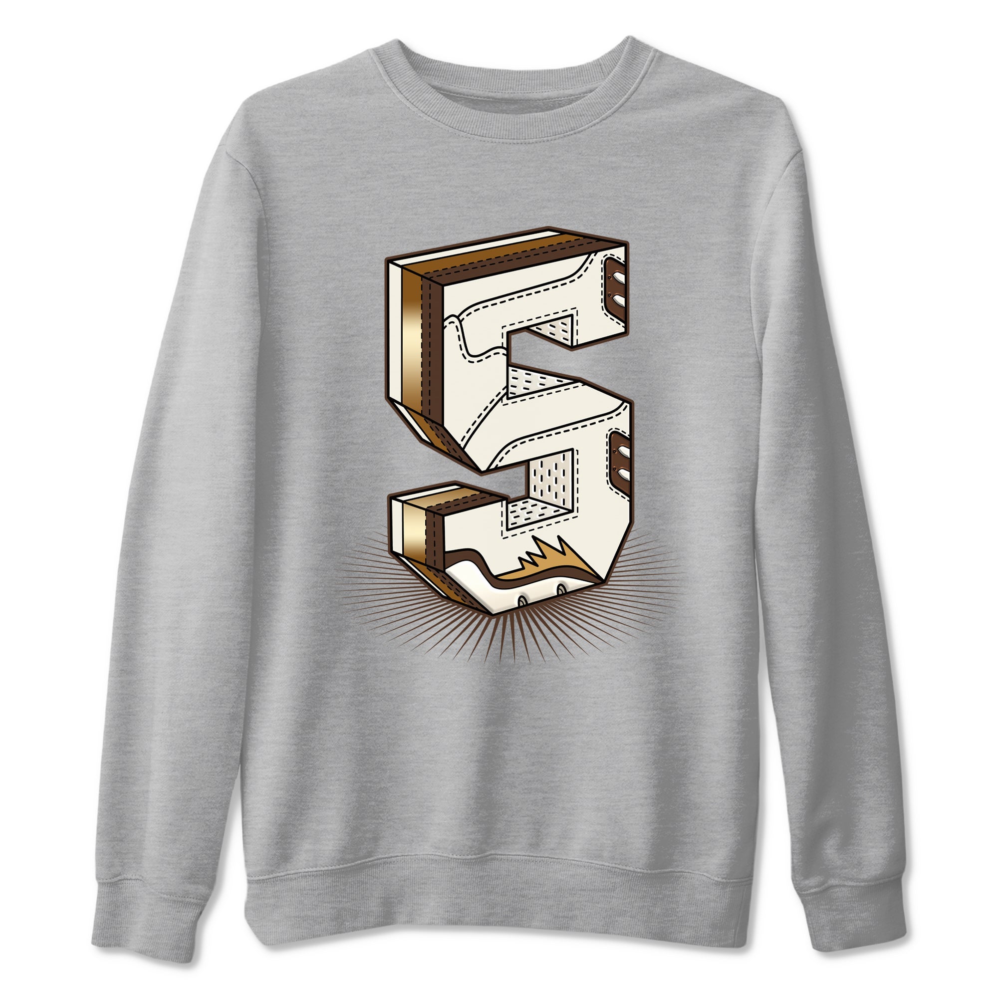 Number Statue snkmatch Tees - Air Jordan 5 Golden Ticket