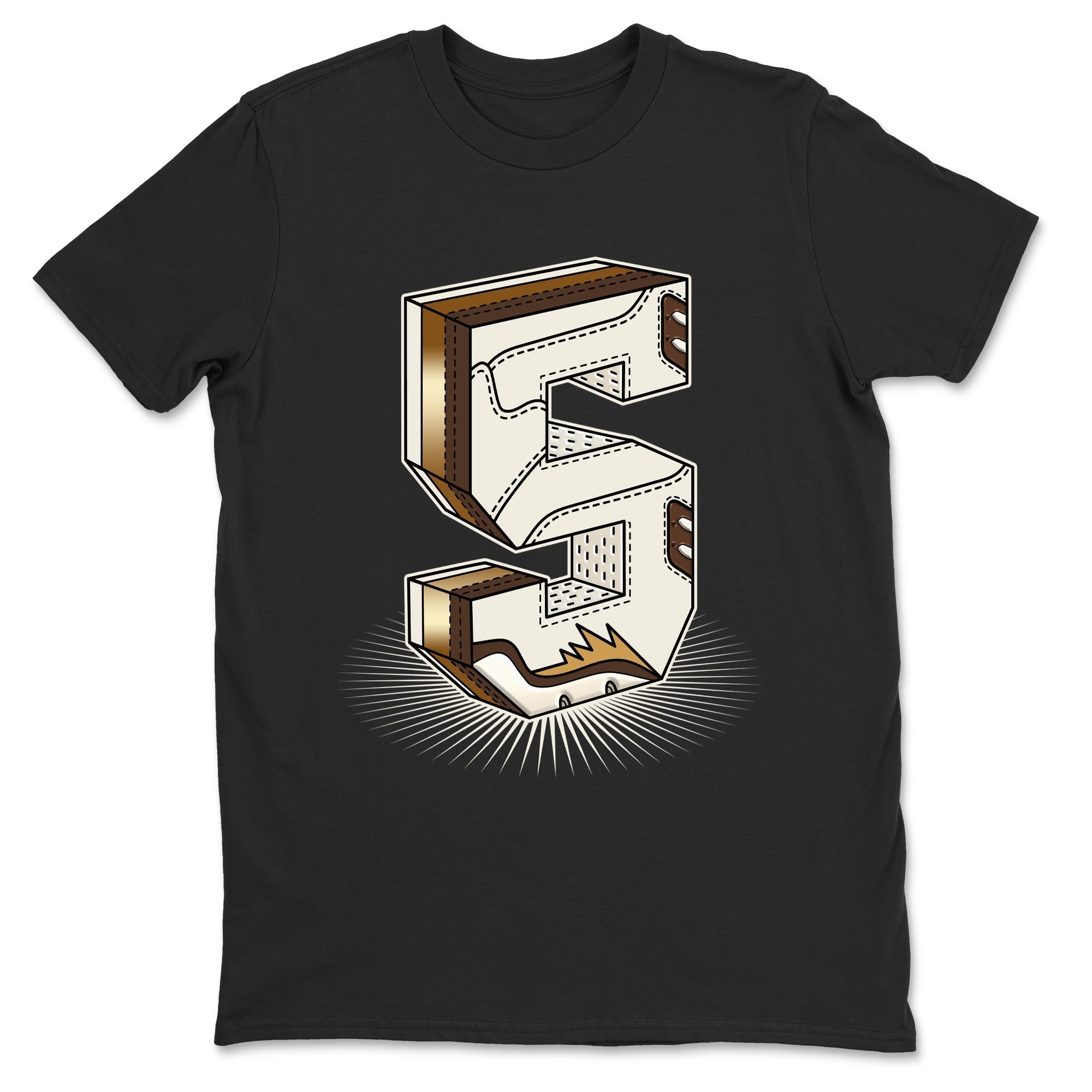 Number Statue snkmatch Tees - Air Jordan 5 Golden Ticket