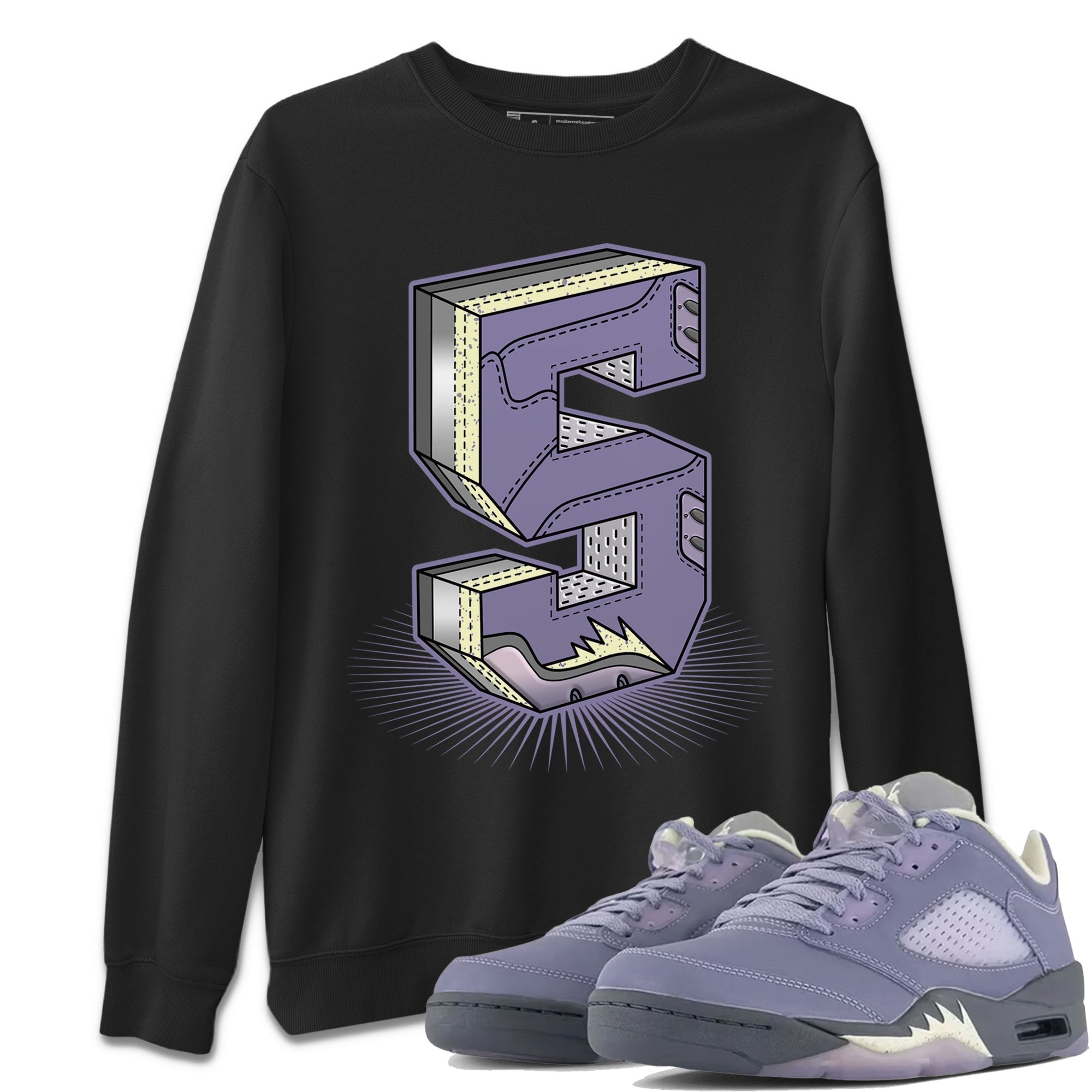 Number Statue Unisex Tops - Air Jordan 5 Indigo Haze