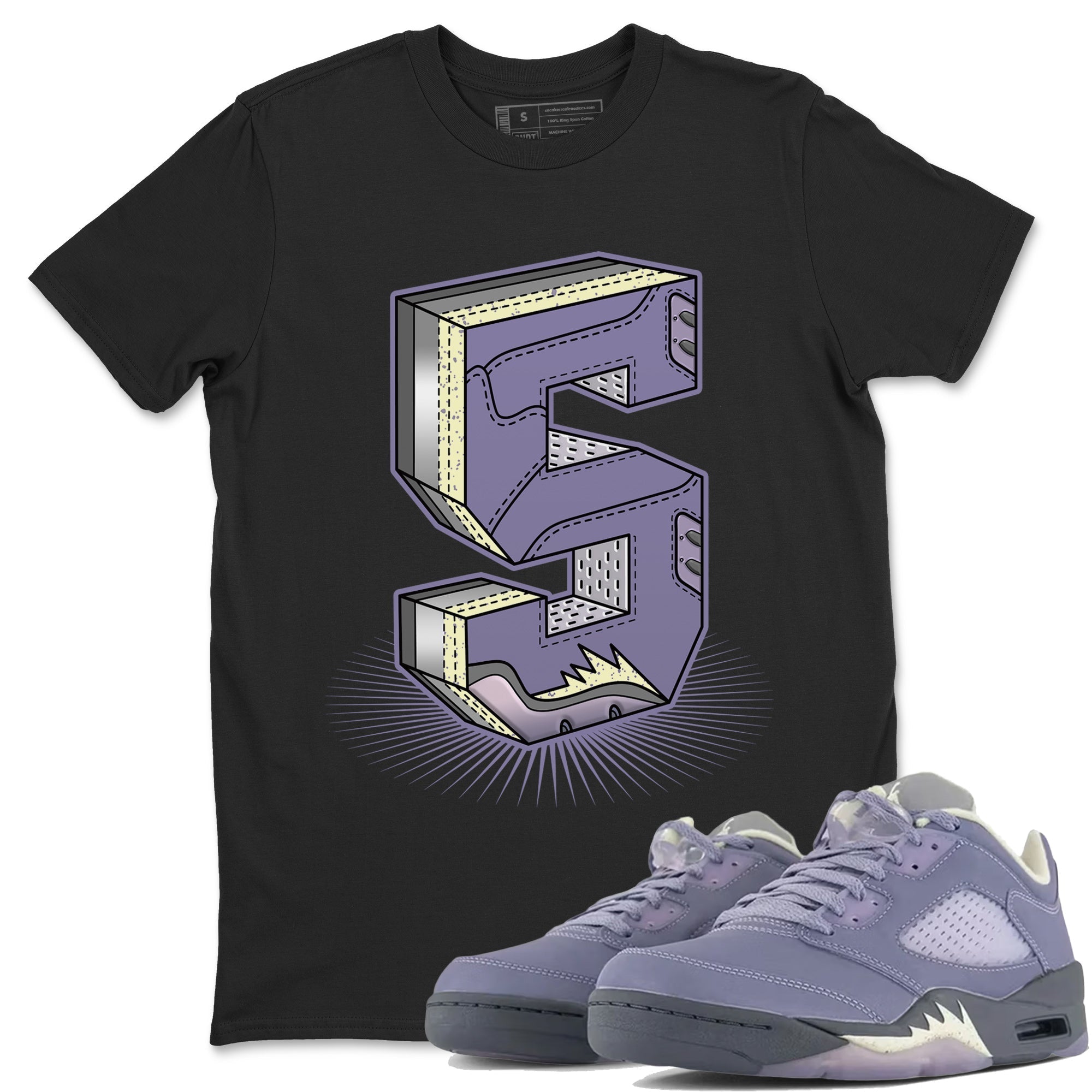 Number Statue Unisex Tops - Air Jordan 5 Indigo Haze