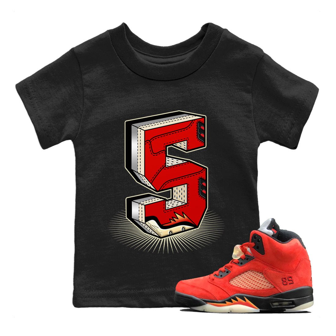 Number Statue Kids Tops - Air Jordan 5 Mars For Her