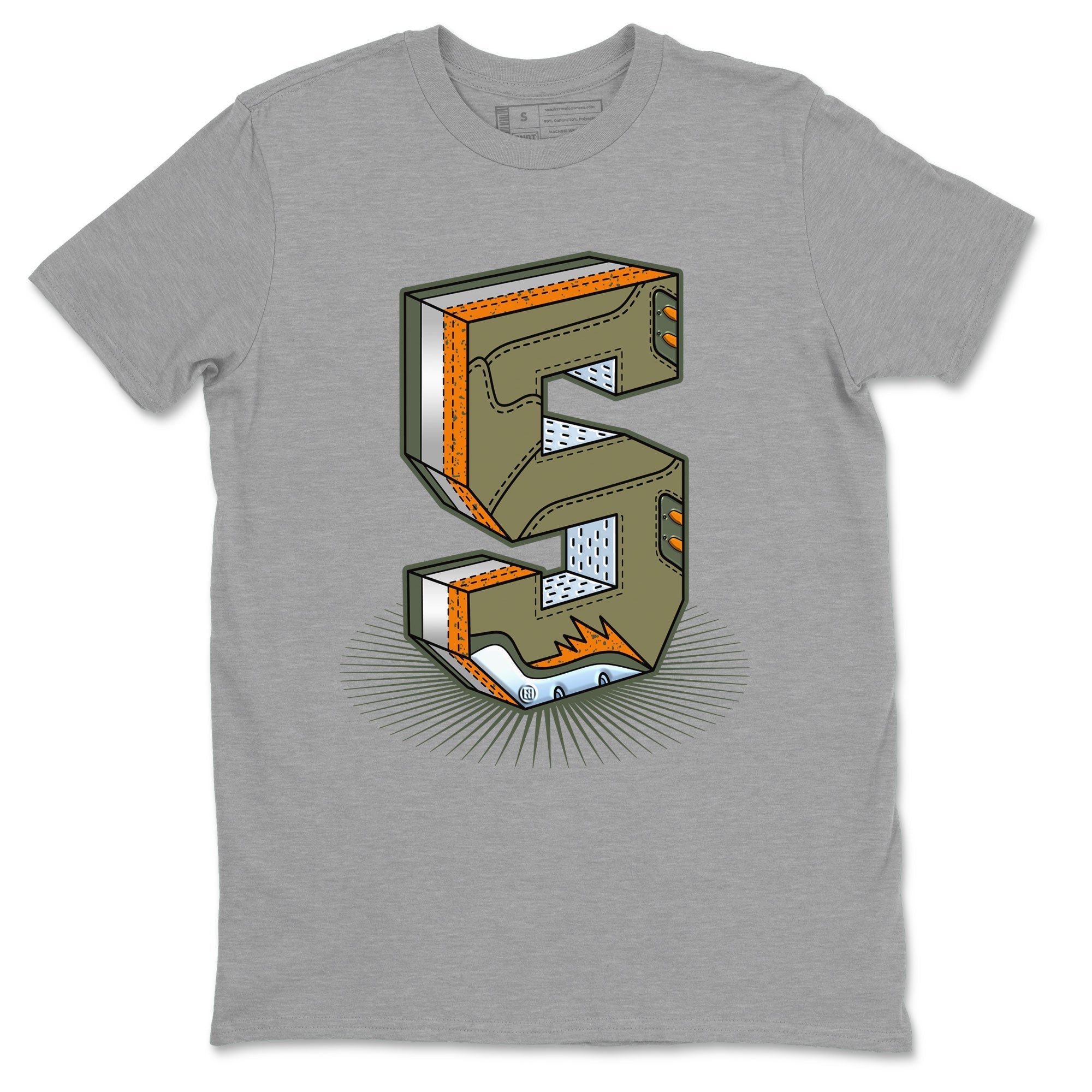 Number Statue snkmatch Tees - Air Jordan 5 Olive