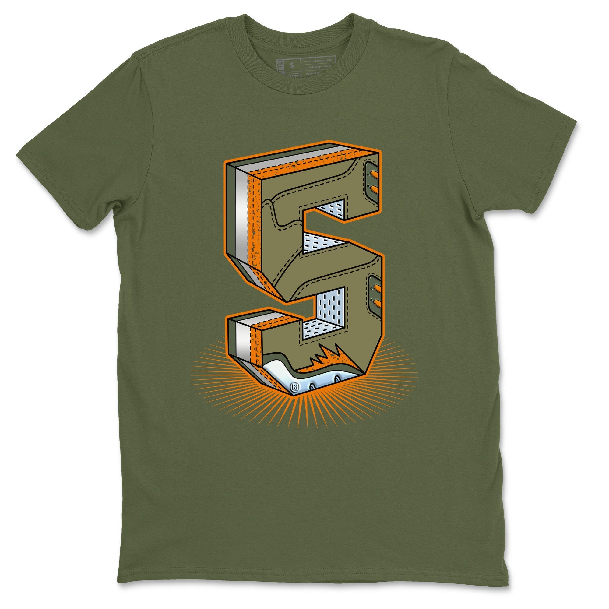 Number Statue snkmatch Tees - Air Jordan 5 Olive