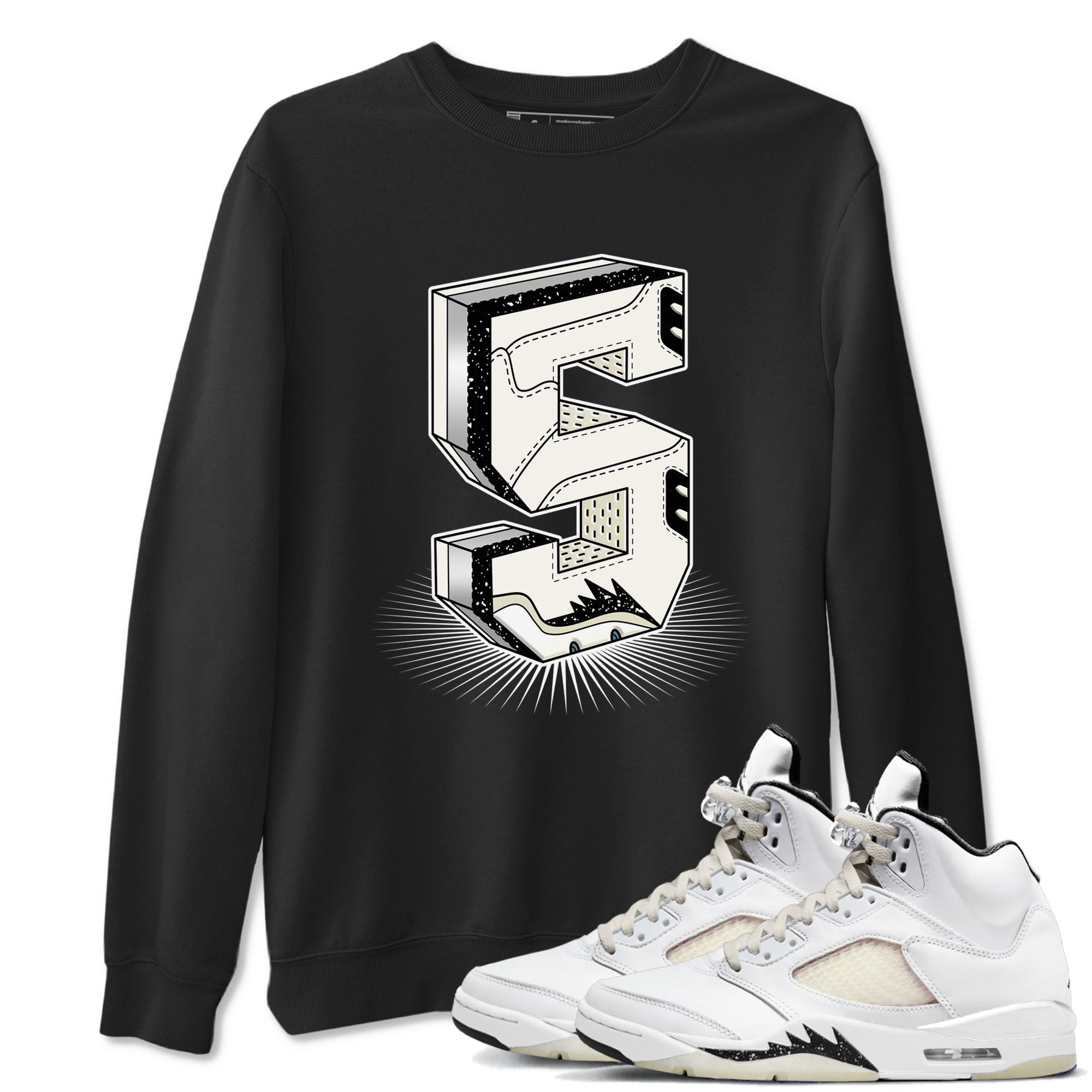 Number Statue snkmatch Tees - Air Jordan 5 Sail
