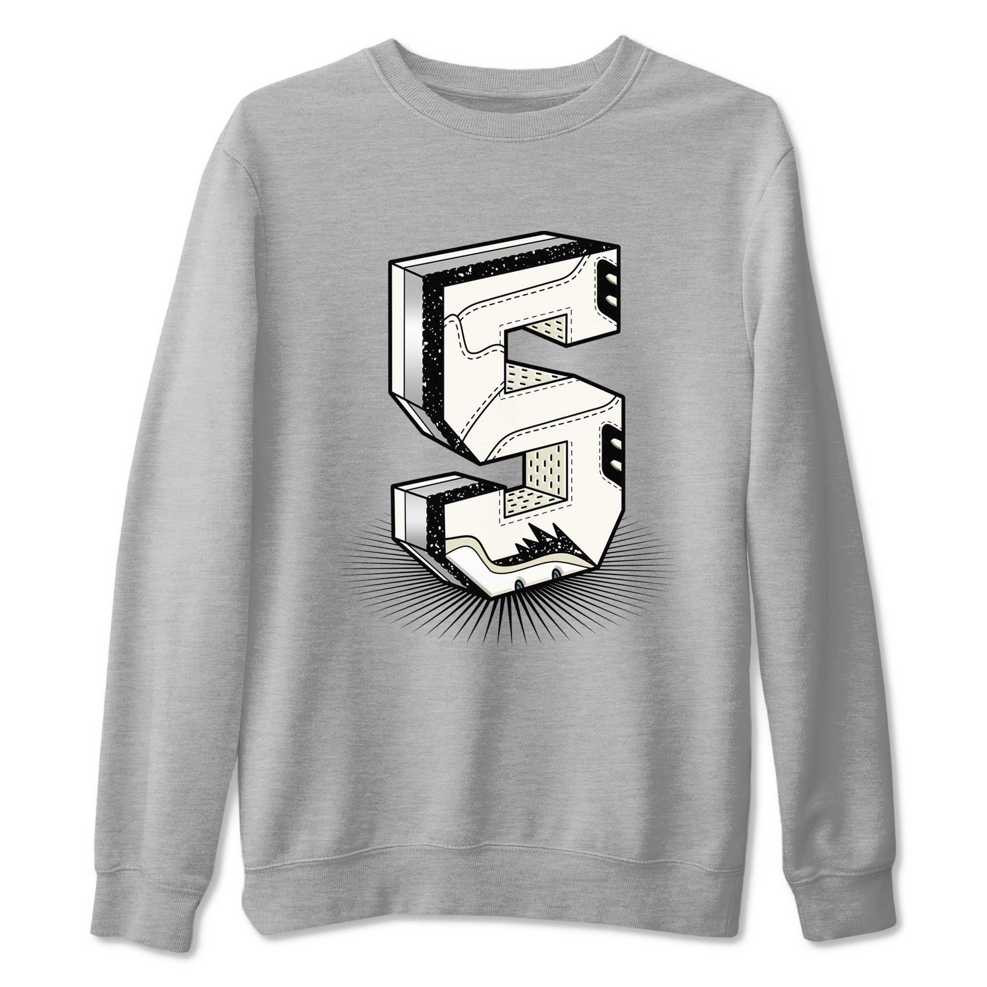 Number Statue snkmatch Tees - Air Jordan 5 Sail