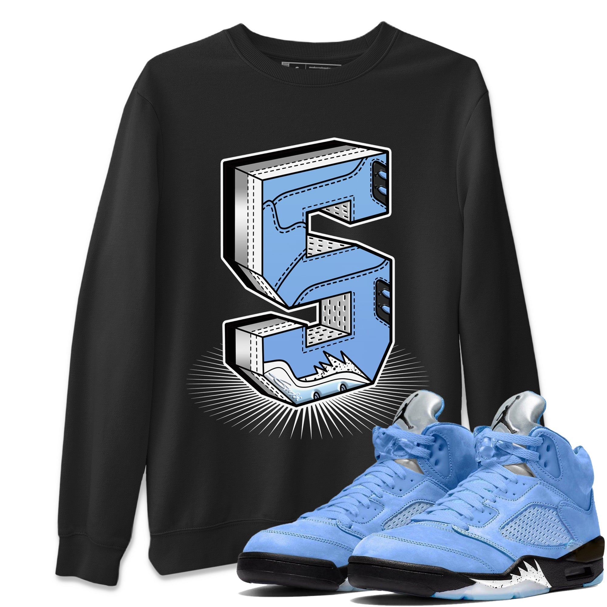 Number Statue Unisex Tops - Air Jordan 5 UNC