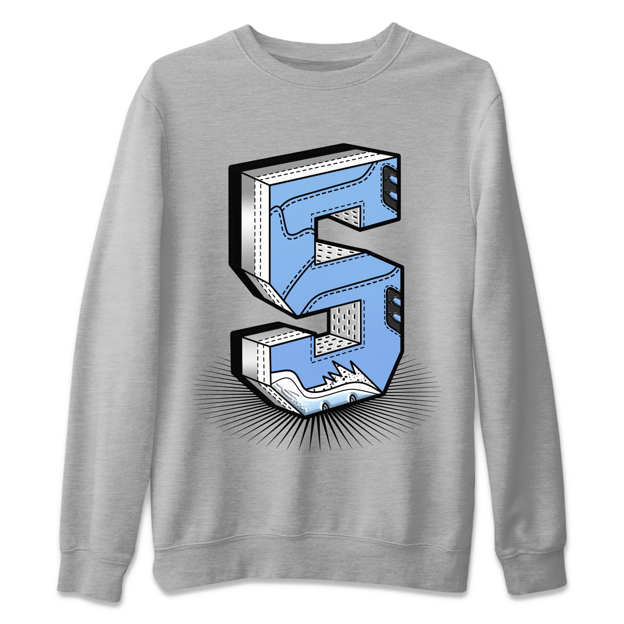 Number Statue Unisex Tops - Air Jordan 5 UNC
