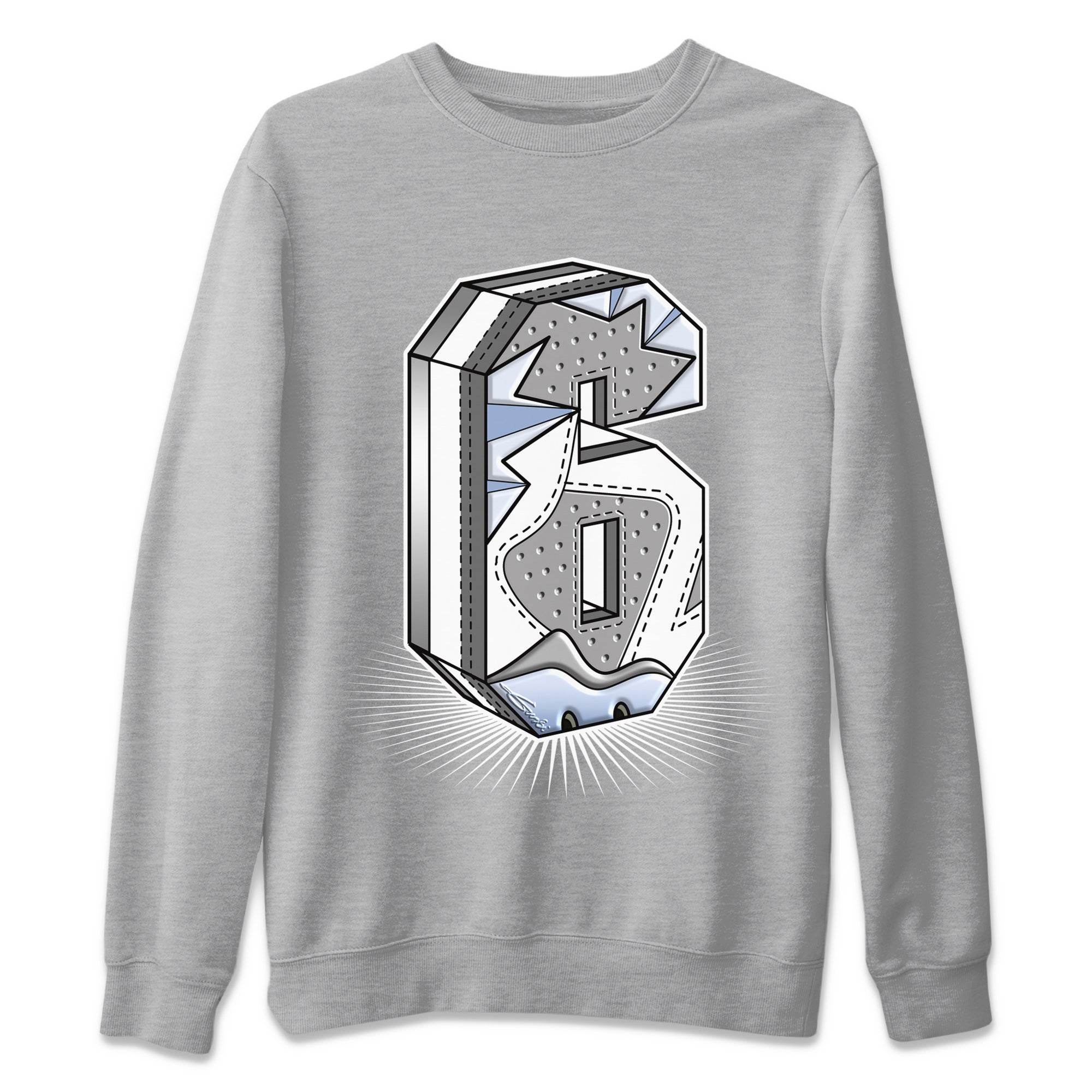 Number Statue Unisex Tops - Air Jordan 6 Cool Grey