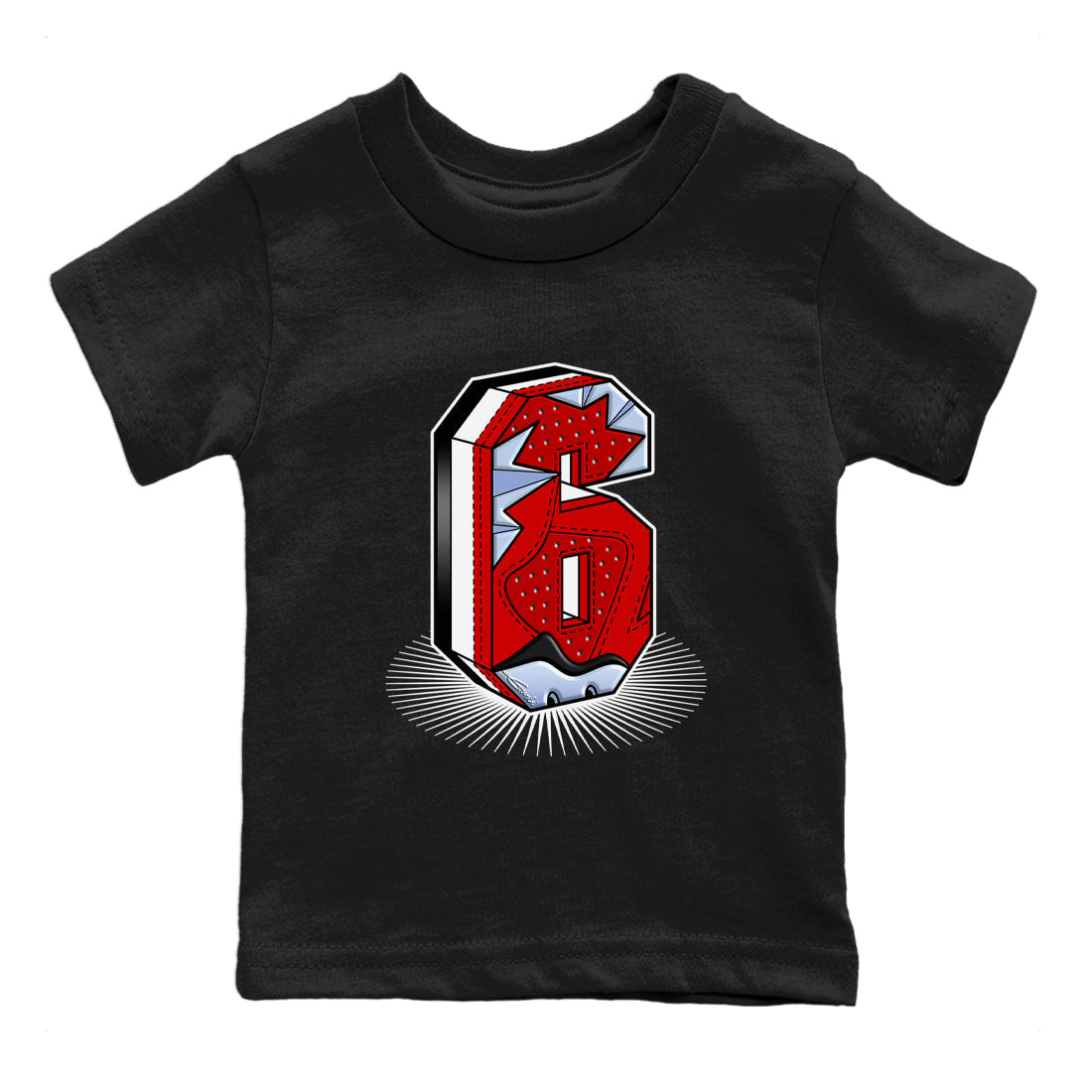 Number Statue Kids Tops - Air Jordan 6 Toro Bravo