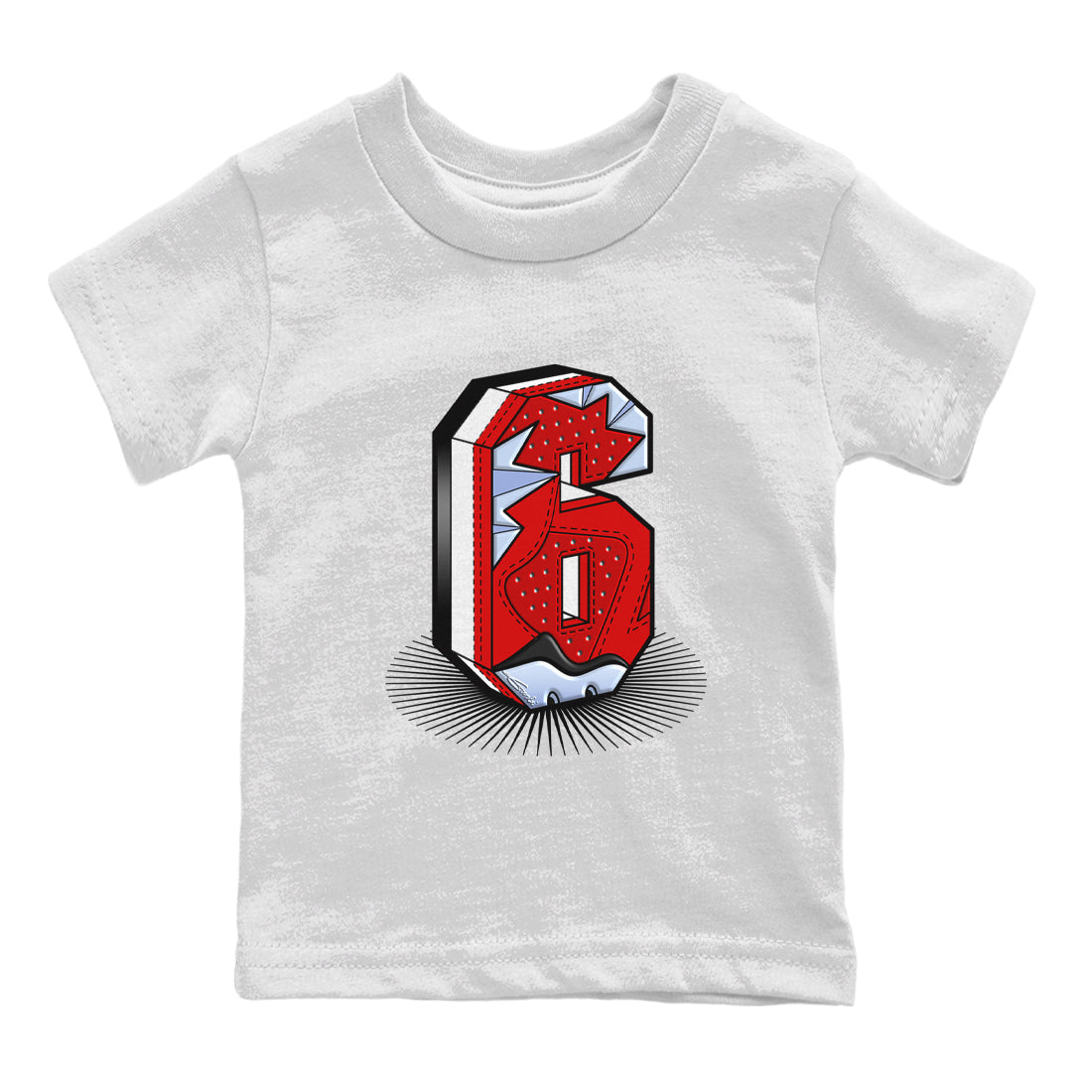 Number Statue Kids Tops - Air Jordan 6 Toro Bravo